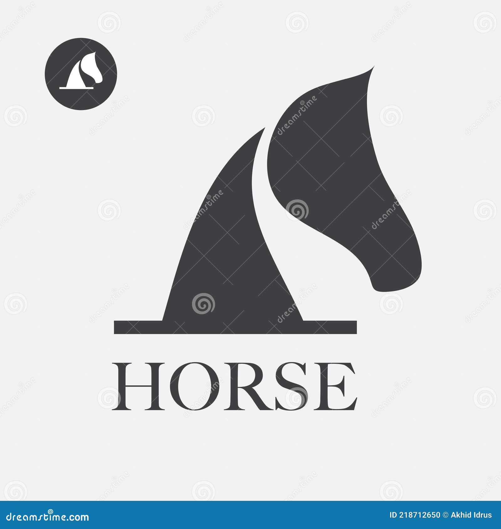 Modelo de vetor de design de logotipo de silhueta de cavalo de