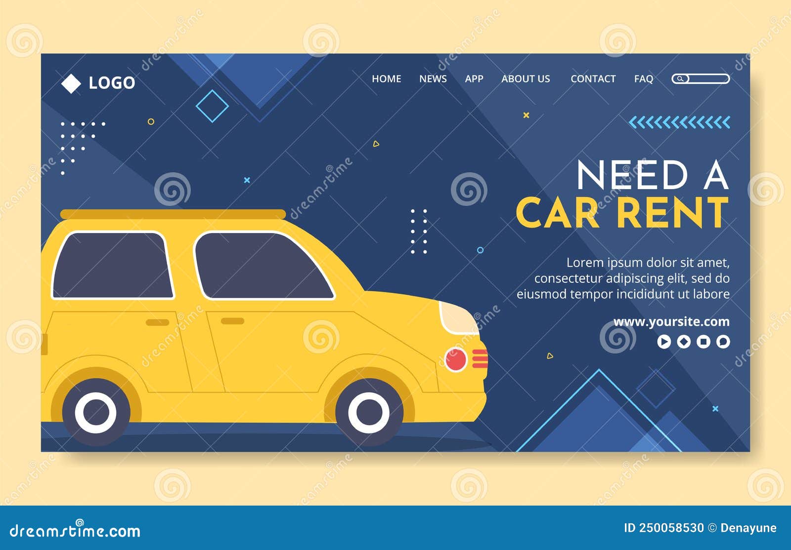 Design de miniatura do  de promoção de vendas de carros e banner da  web miniatura de vídeo do serviço de aluguel de carros