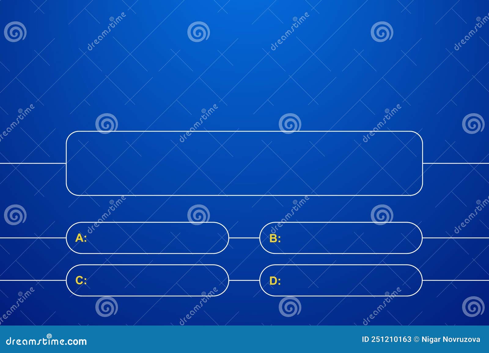 Modelo de vetor de perguntas e respostas para teste de teste de exame  escolar de teste de jogo de quiz ilustração vetorial