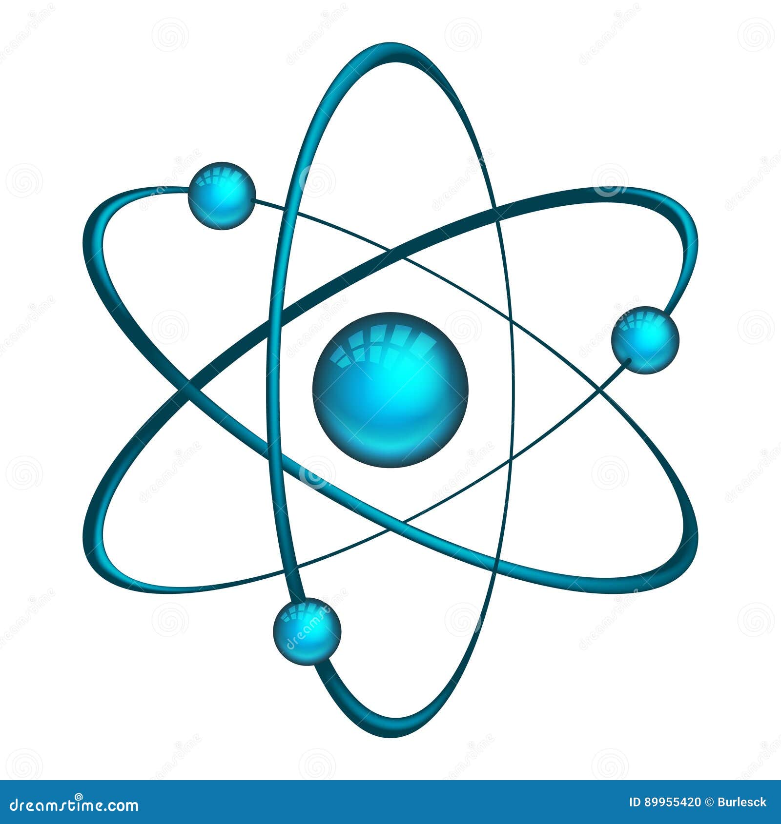 Modelo Del átomo De La Física Con Los Electrones Ilustración del Vector -  Ilustración de aislado, extracto: 89955420