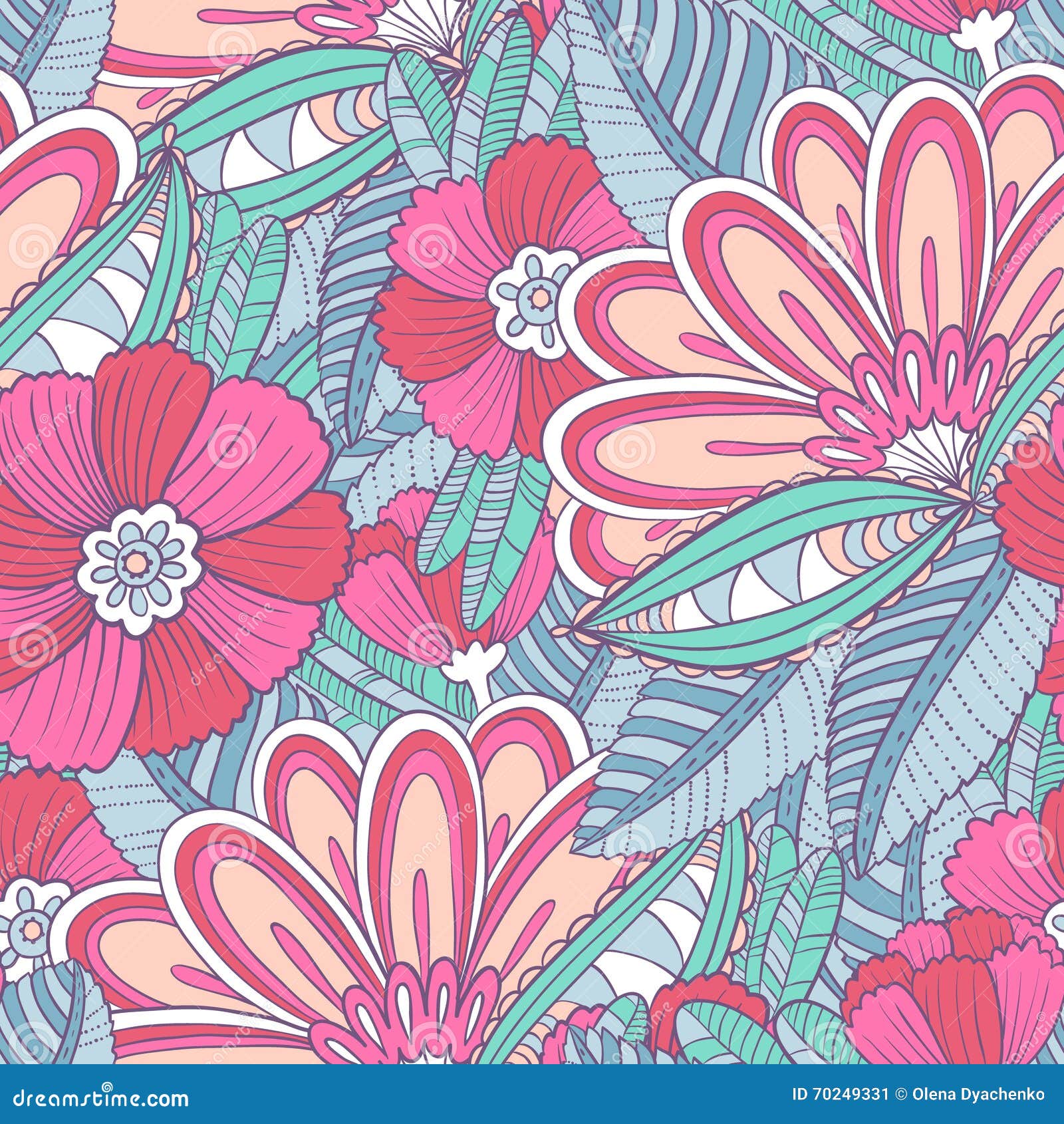 Modelo Inconsútil Con Las Flores Y Las Hojas Decorativas Ilustración del Vector - Ilustración de hoja, azulejo: 70249331 Modelo Inconsútil Con Las Flores Y Las Hojas Decorativas Ilustración del Vector - Ilustración de hoja, azulejo: 70249331