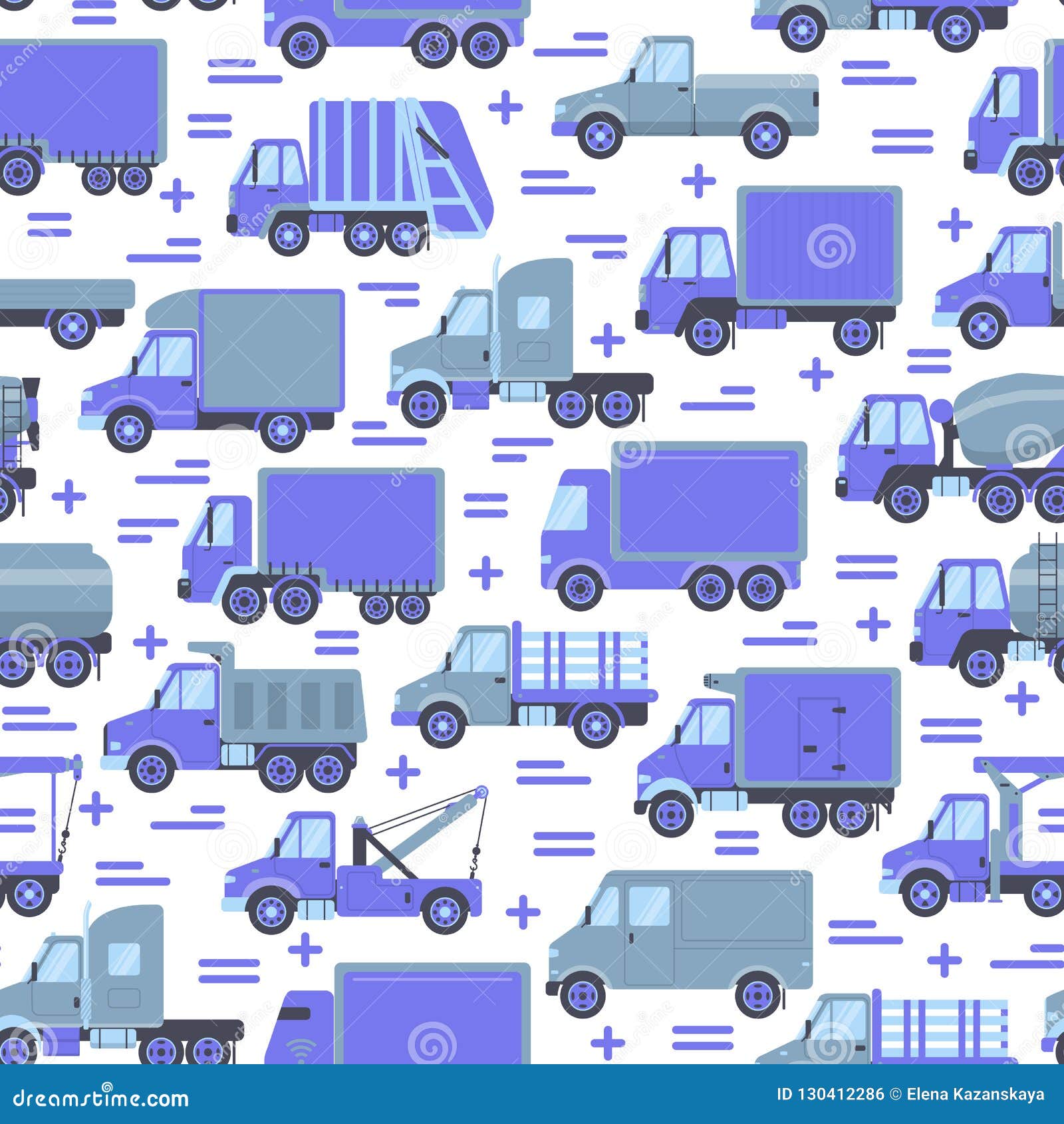 Modelo Inconsútil Del Transporte Con Diversos Tipos De Camiones En Estilo  Plano Ilustración del Vector - Ilustración de acoplado, coche: 130412286