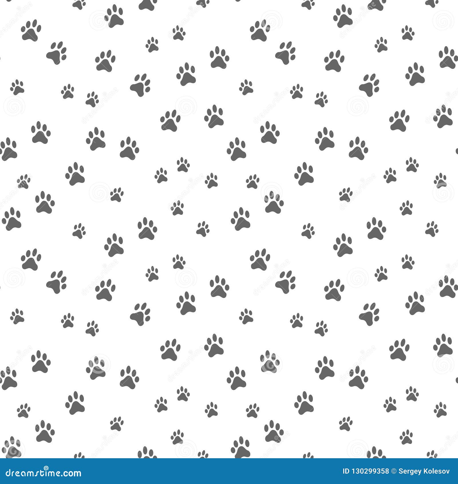 Modelo Inconsutil Del Vector Con Huellas Del Perro Ilustracion Del