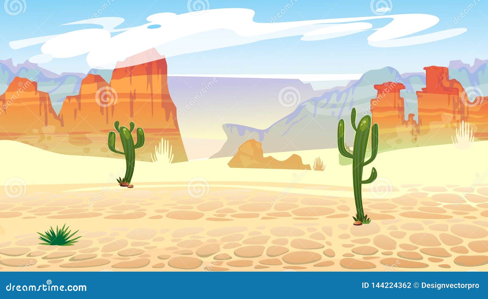 Modelo Del Oeste Salvaje Las Monta?as Y Los Cactus Fondo Occidental Retro Para Los Juegos, El Ui, Los Carteles Ilustración del Vector - Ilustración de modelo, verano: 144224362