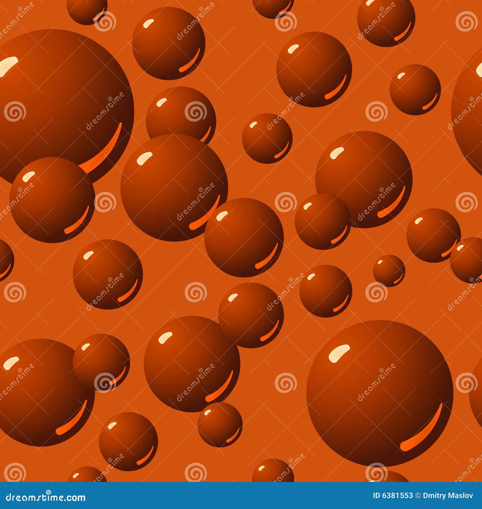 Modelo Inconsútil De La Burbuja Del Chocolate Ilustración del Vector