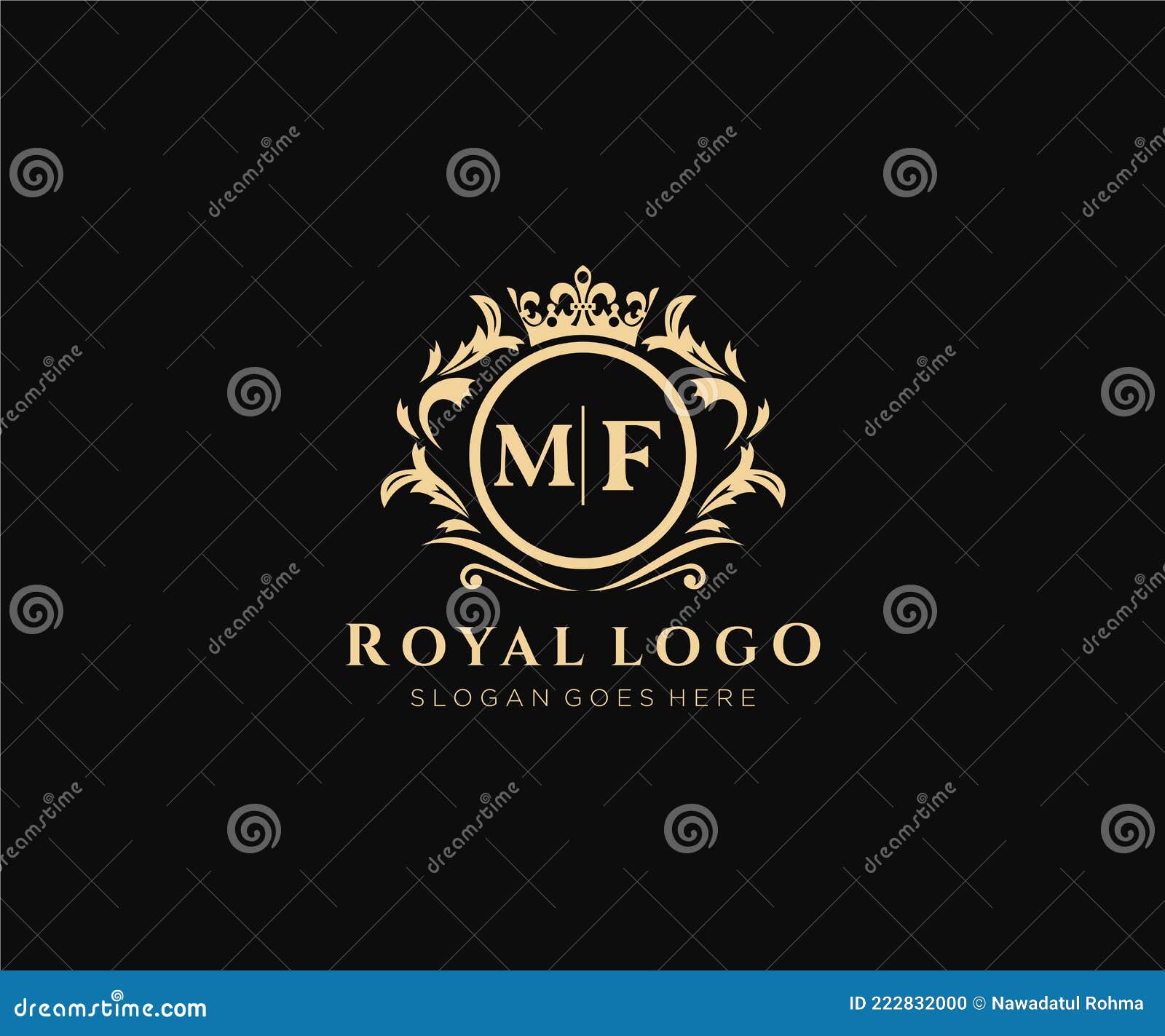 Modelo de logotipo de assinatura de letra inicial mf logotipo de conceito  manuscrito mf