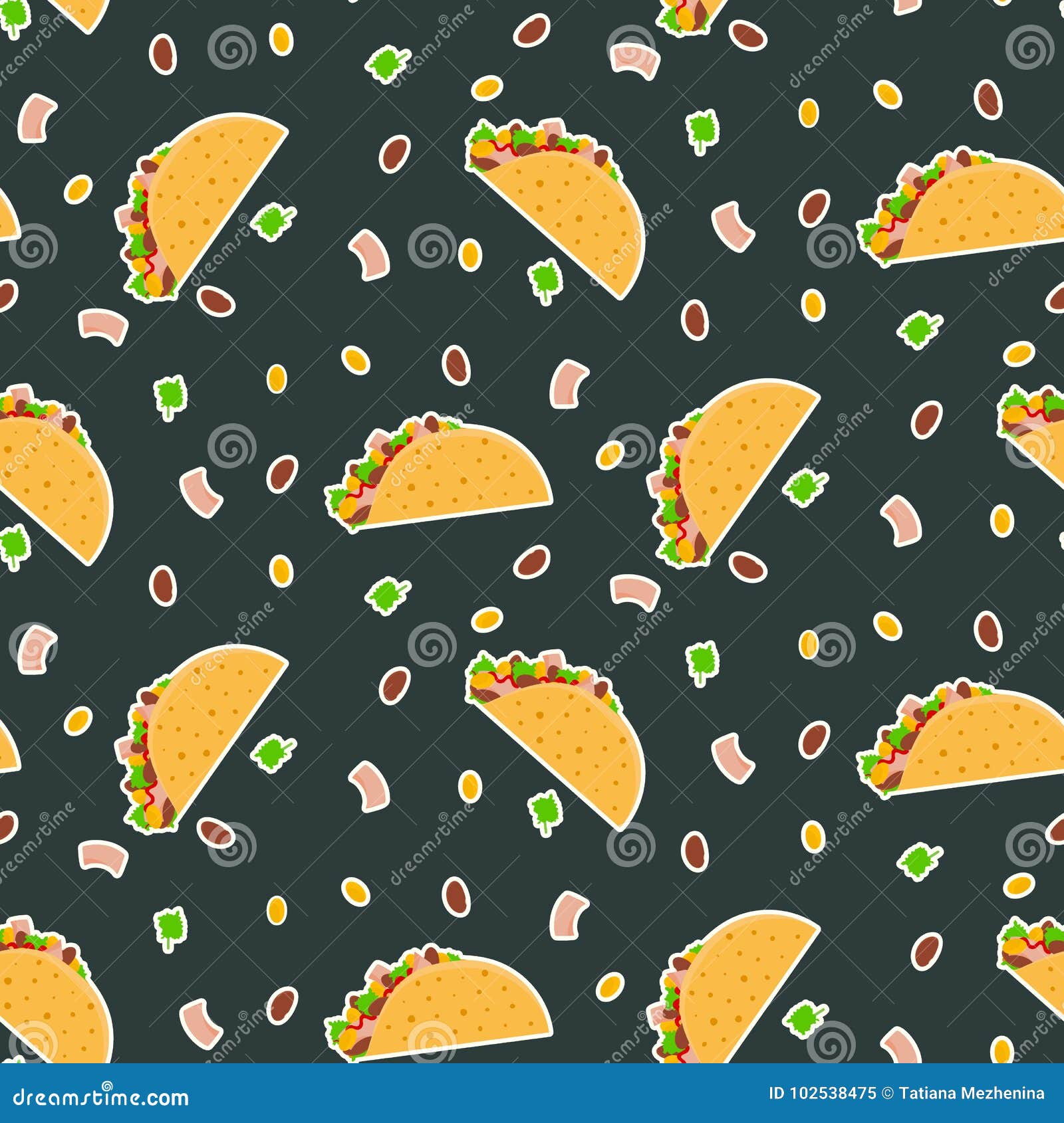 Tacos Wallpaper Ilustraciones Stock, Vectores, Y Clipart – (338  Ilustraciones Stock)