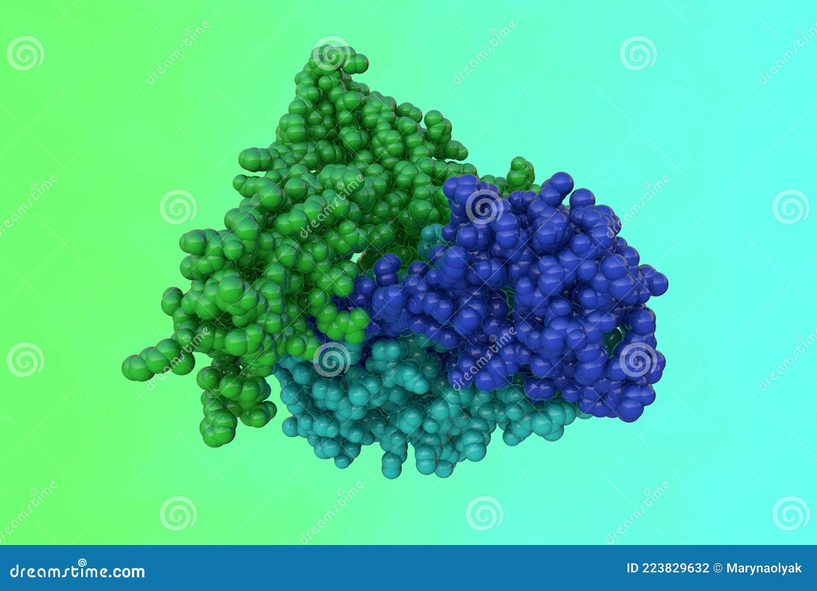 Modelo Molecular Espacial De Interleucina Humana5 En Complejo Con Su  Receptor. Representación Con Color Diferente Stock de ilustración -  Ilustración de estructura, esencial: 223829632