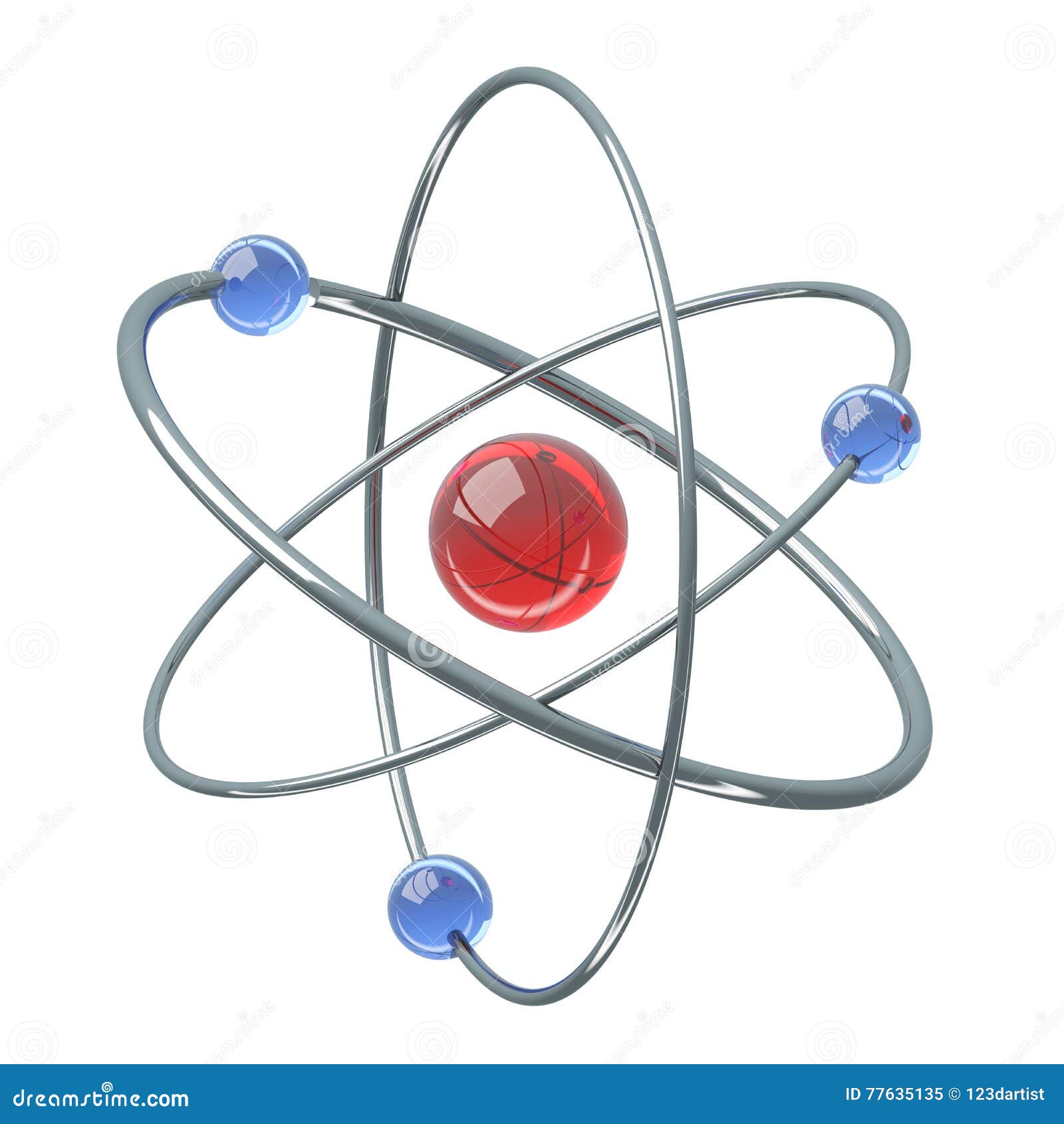 Modelo Orbital Del átomo - Ejemplo De La Física 3D Stock de ilustración -  Ilustración de extracto, orbital: 77635135