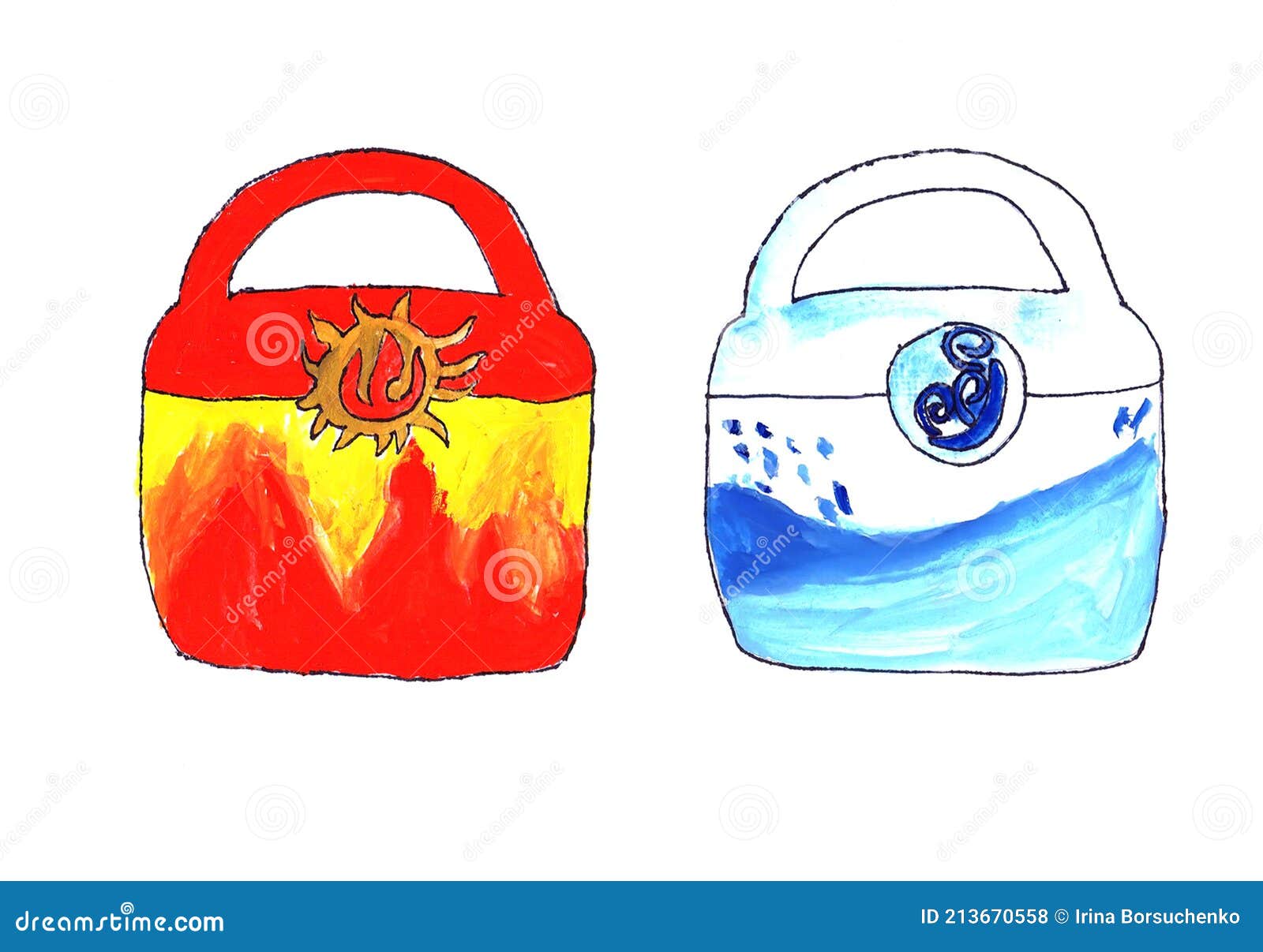 Modelos De Bolsas En Colores Cálidos Y Fríos. Dibujo Infantil Stock de ilustración - Ilustración de azul, caliente: 213670558 Modelos De Bolsas En Colores Cálidos Y Fríos. Dibujo Infantil Stock de ilustración - Ilustración de azul, caliente: 213670558