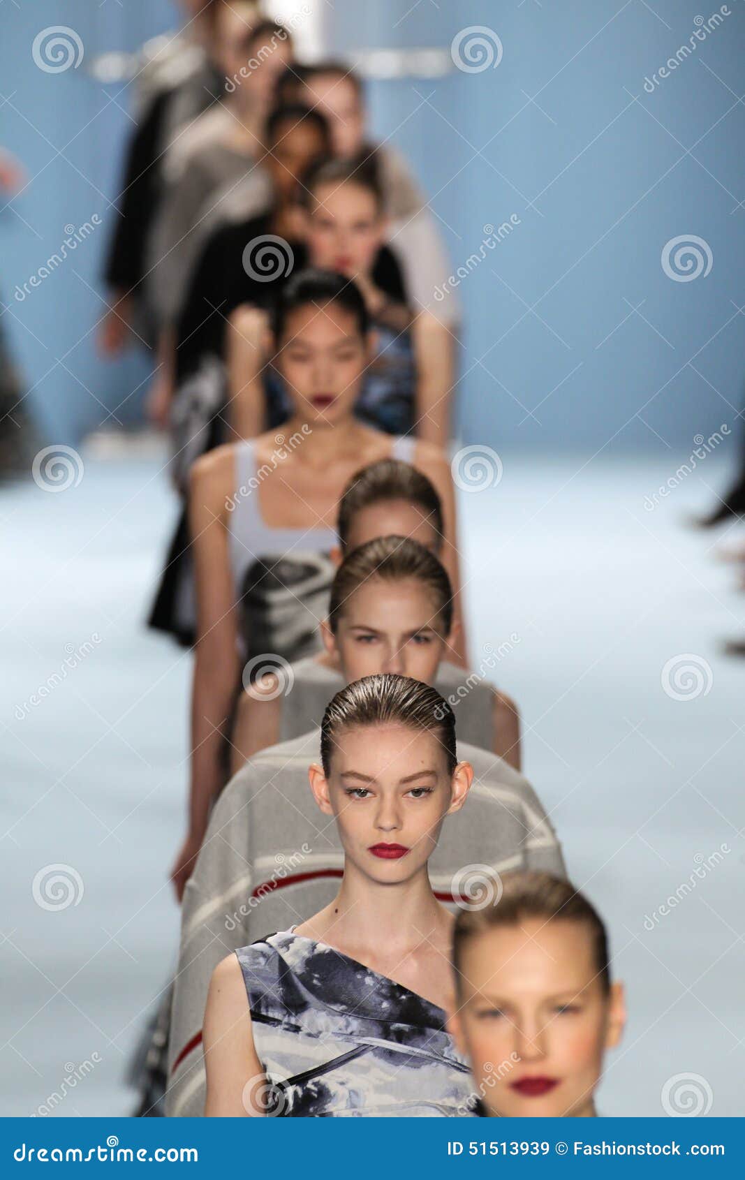 Models Walk The Runway Finale Wearing Carolina Herrera Fall 2015