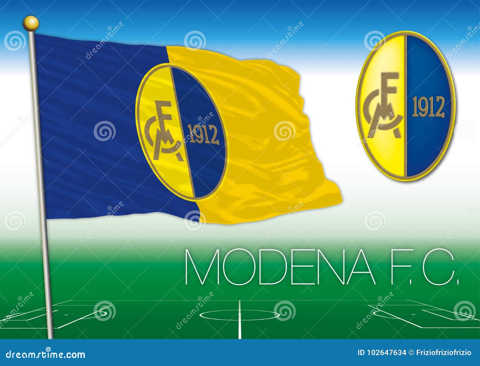 Modena Football Club 2018 Flag with New Logo Editorial Photo - Illustration  of emblem, emiliaromagna: 250196791