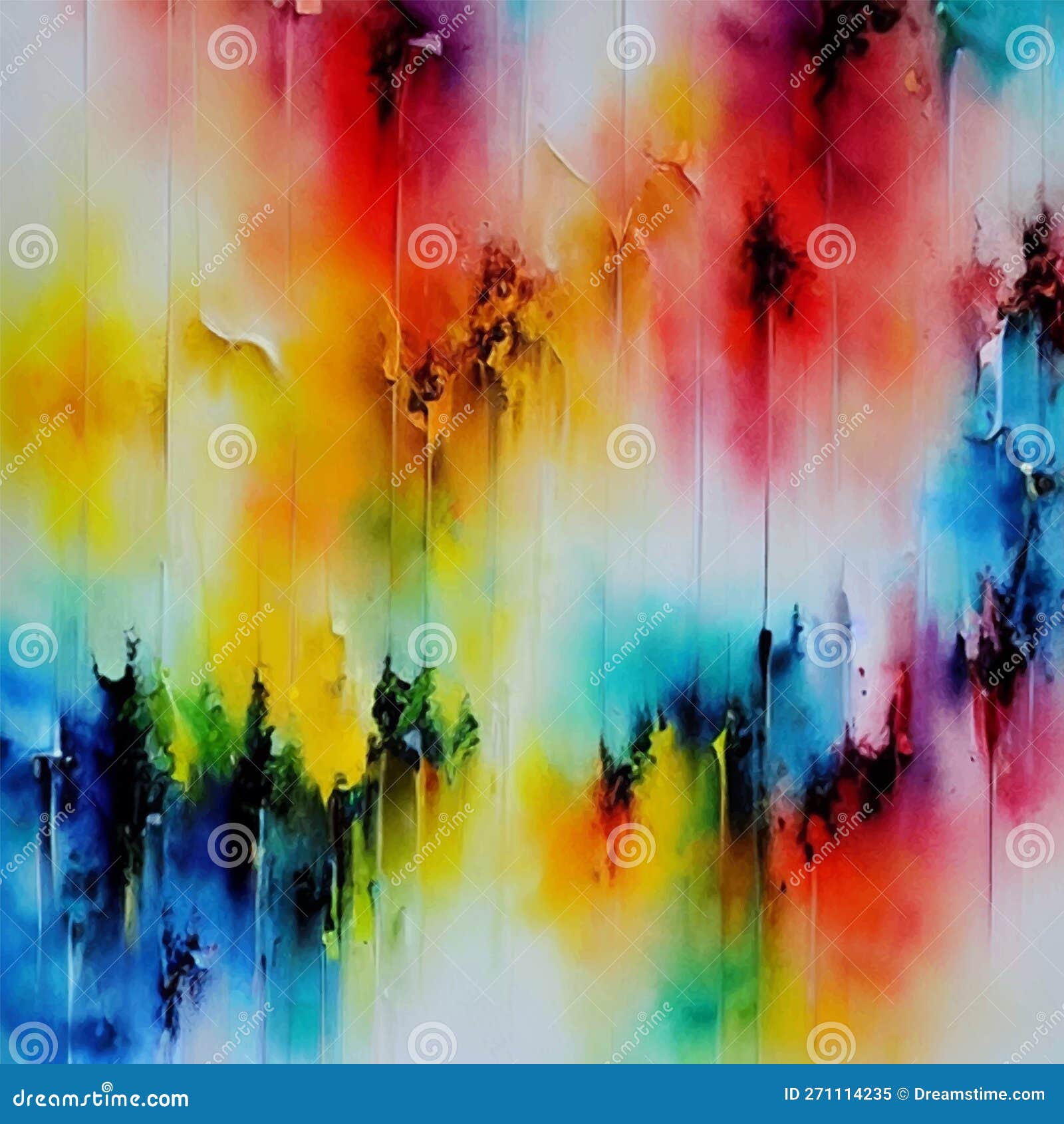 Modern Abstract Art Painting. Vector Color Illustration. Stock Vector