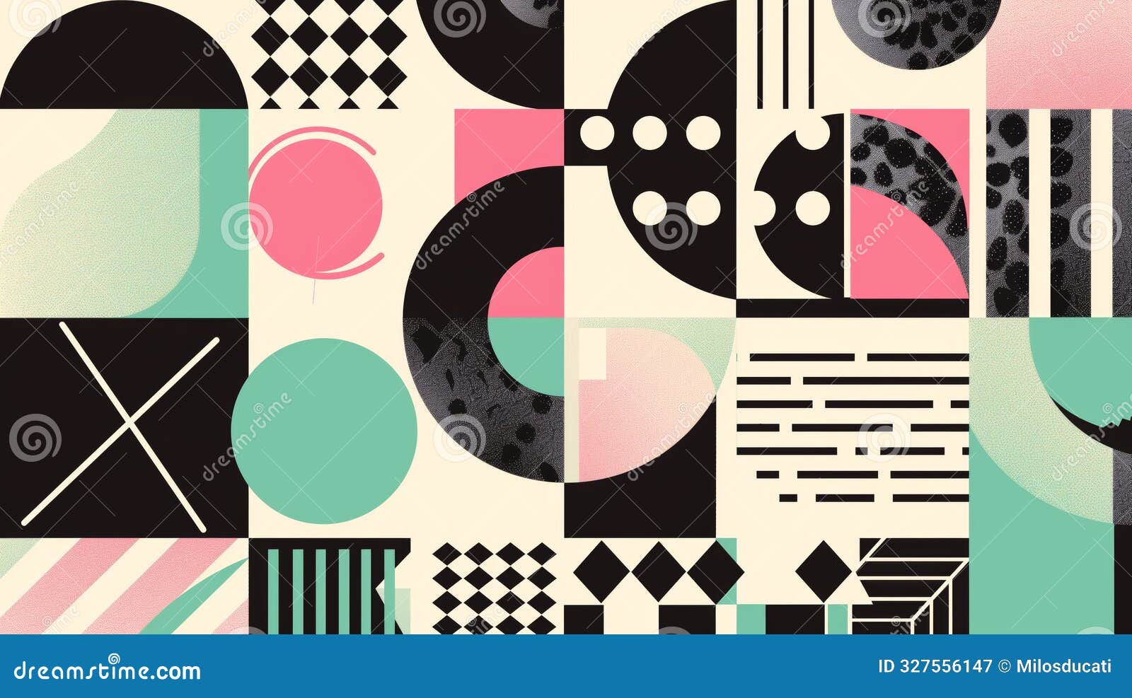 modern abstract geometric artwork with diverse patterns and vibrant colors