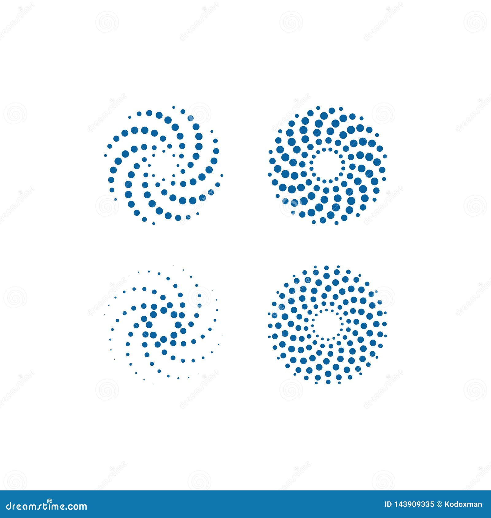 modern abstract halftone icon dots logo sets
