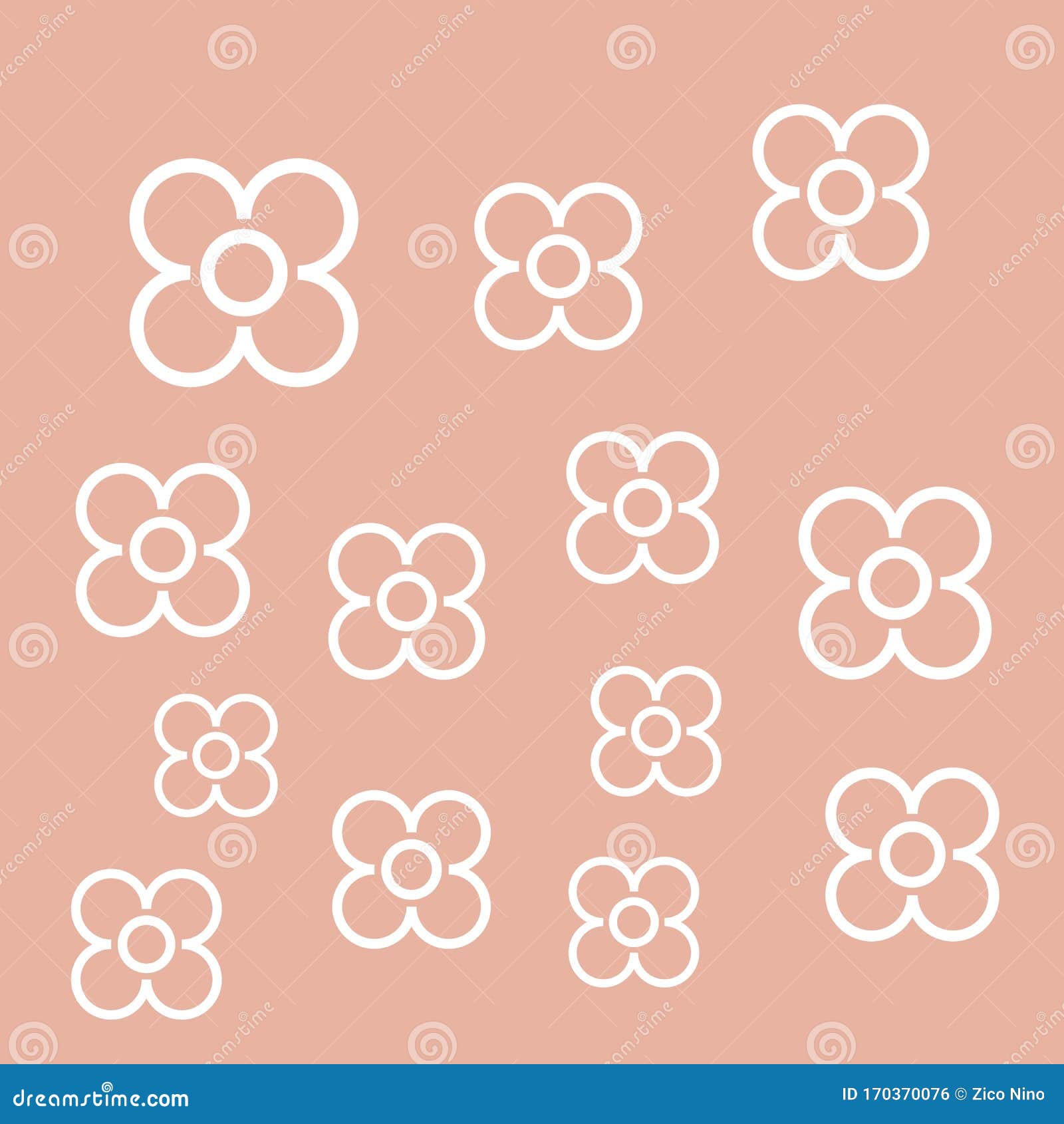 Modern Abstract Pink Flower Background Stock Illustration