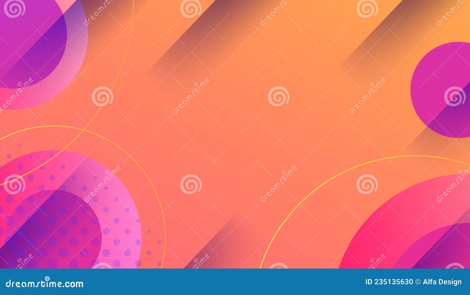 Modern Abstract Pink Purple Orange Circle Background. Vector Abstract
