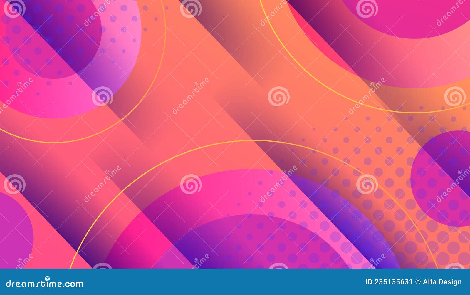 Modern Abstract Pink Purple Orange Circle Background. Vector Abstract