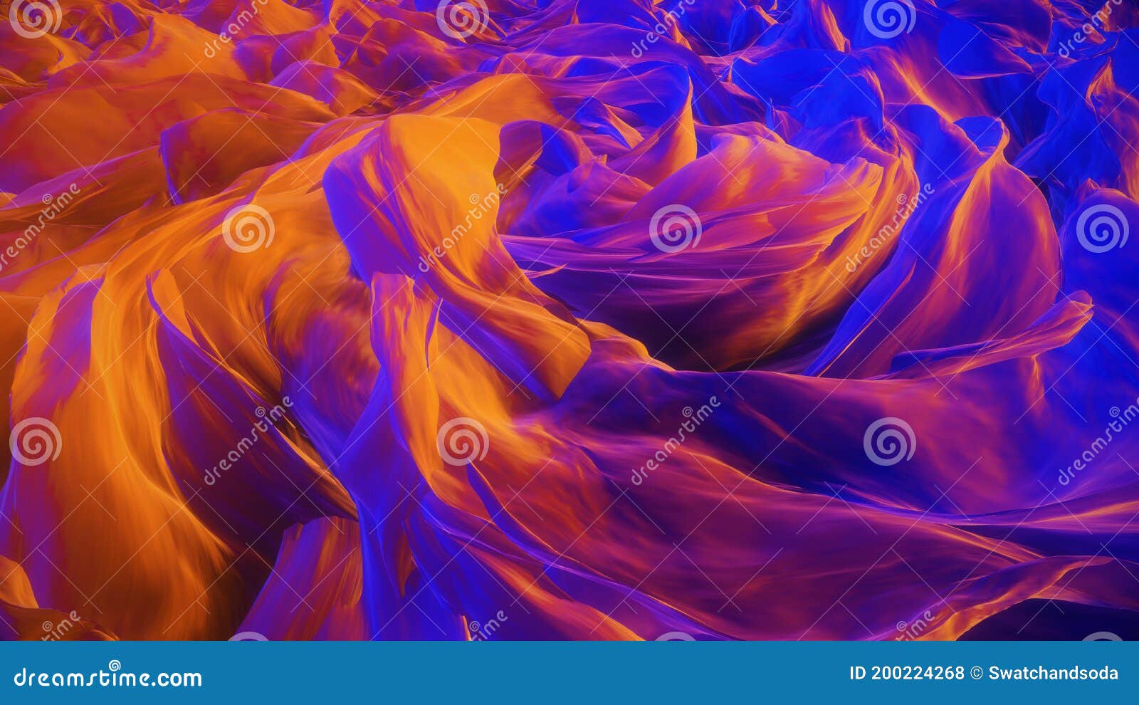Modern Abstract Sunset Over Mountain Landscape Stock Photo Image of background, glowing 200224268