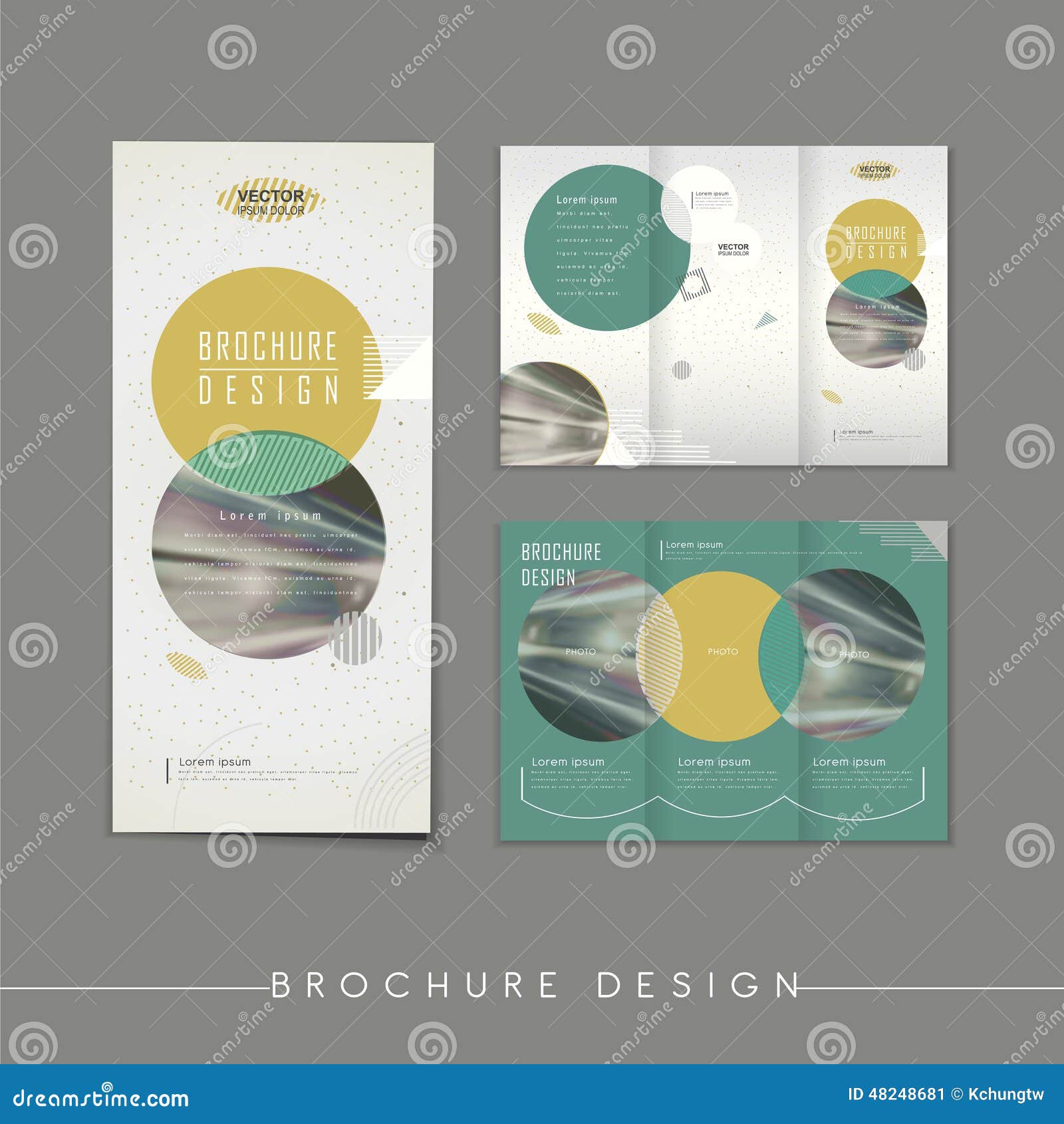 modern abstract tri-fold brochure template 