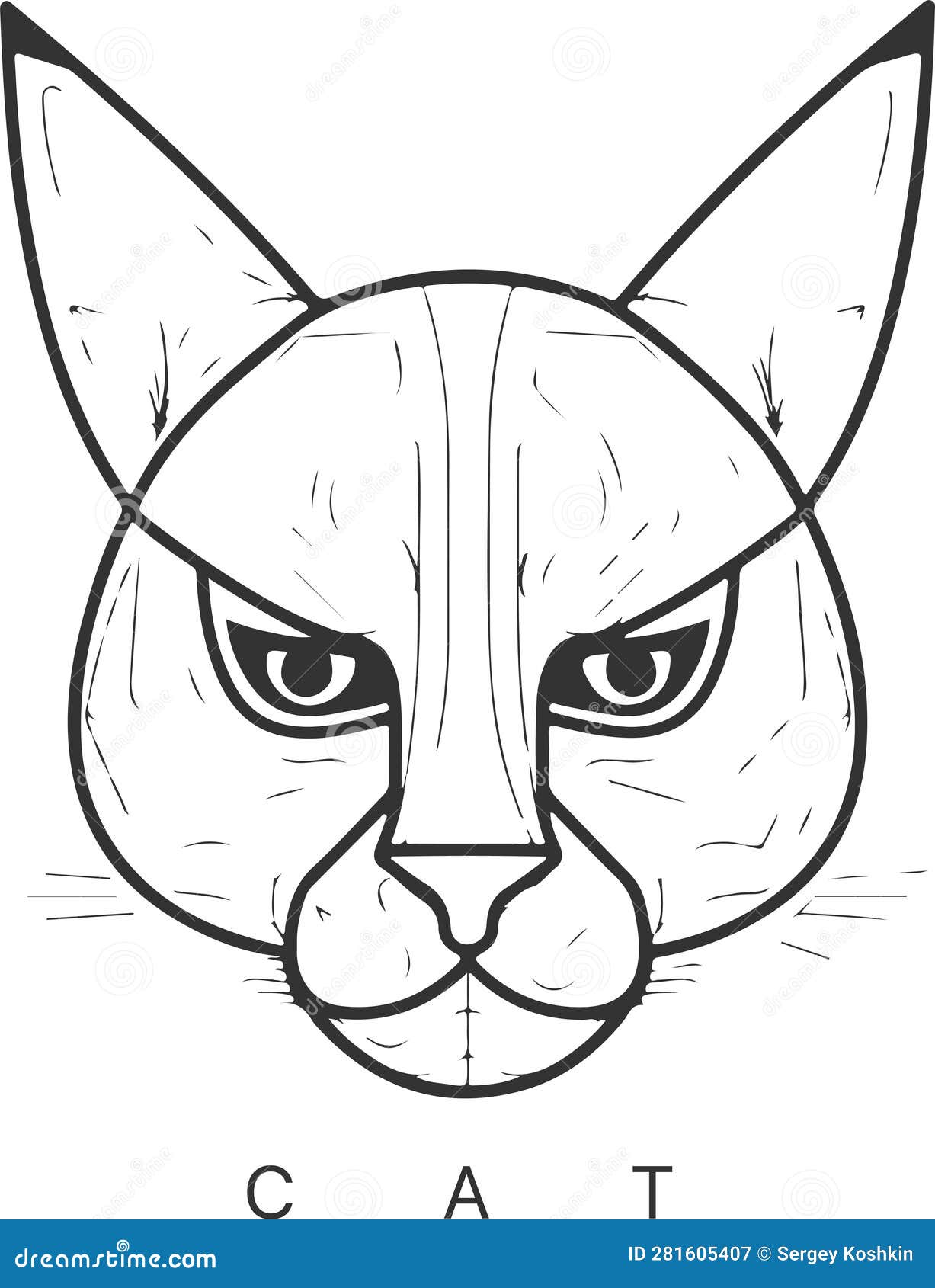 Modern Abstract Vector Cat Logo Template Stock Vector Illustration of