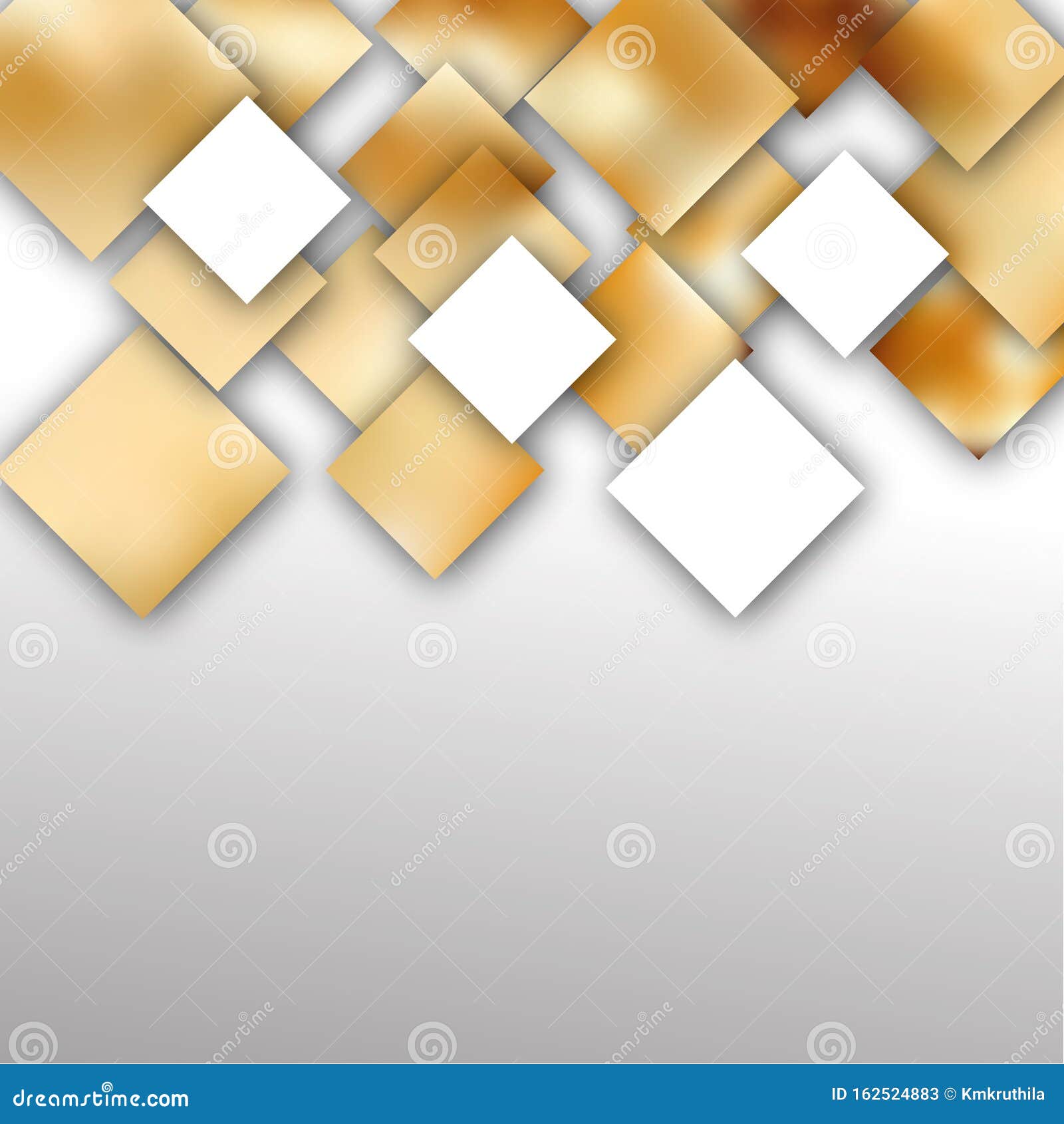 Modern Abstract White and Gold Squares Background Stock Vector
