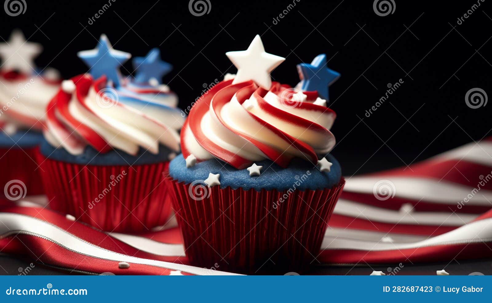 american independence day cupcakes