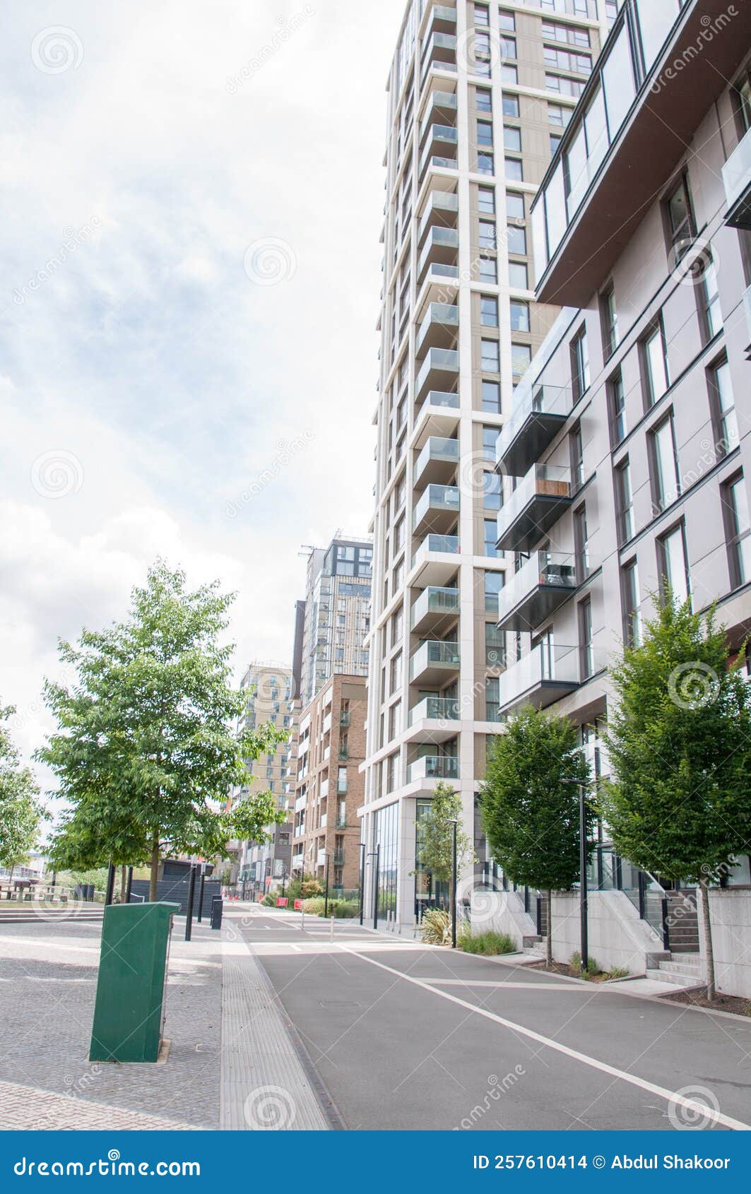 Modern Apartment Building in Greenwich Peninsula in London Editorial