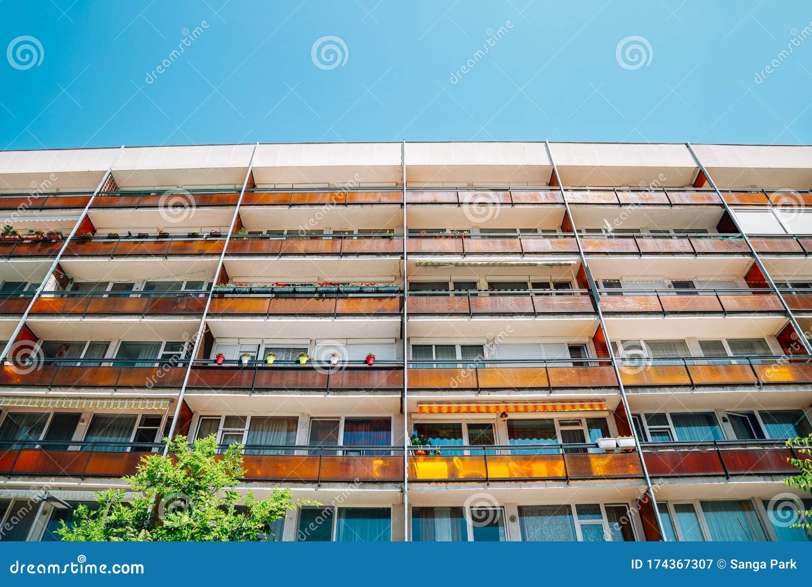 Modern Apartment Building in Veszprem, Hungary Stock Image Image of design, blue 174367307