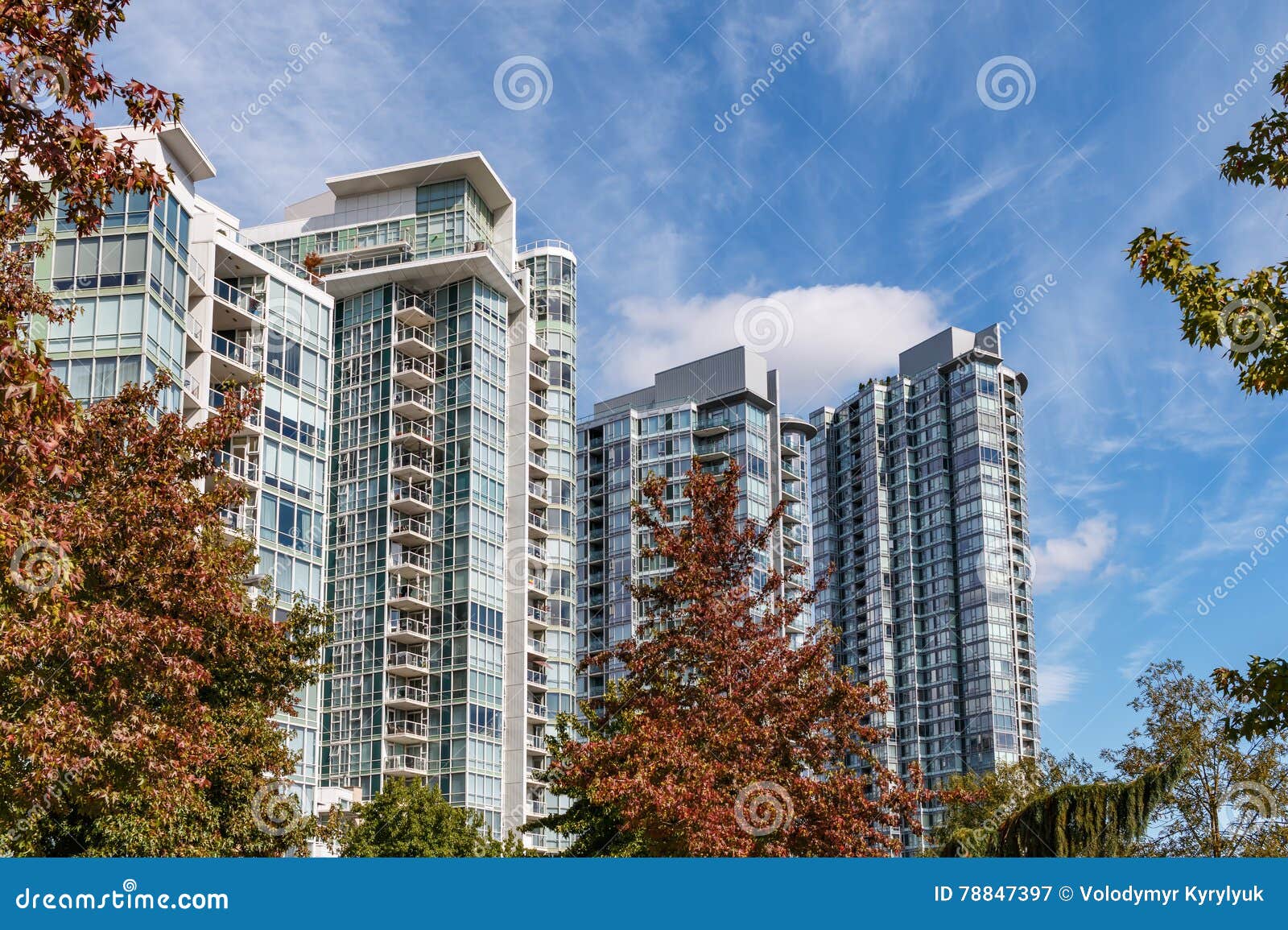 Modern Apartment Buildings stock image. Image of real 78847397