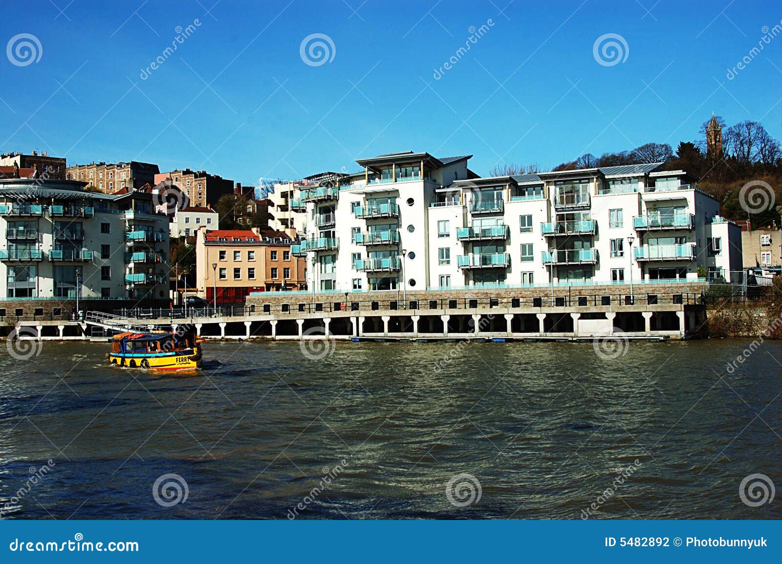 Modern apartments stock photo. Image of avon, scenic, river 5482892