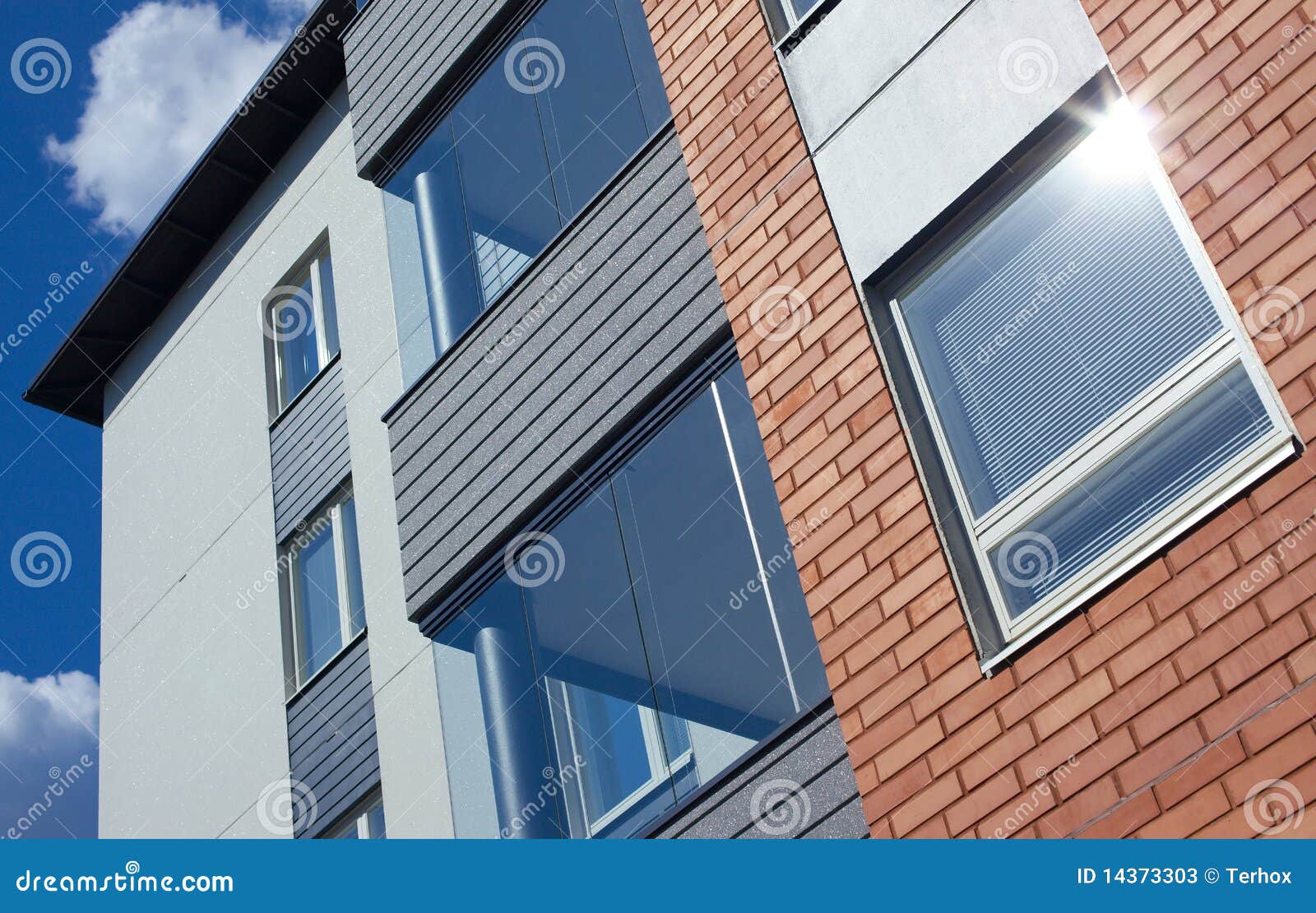 Modern apartments close up stock image. Image of structure 14373303