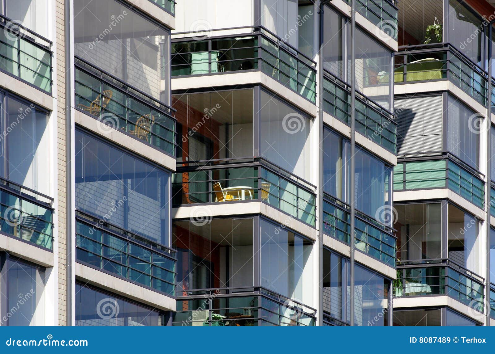 Modern apartments close up stock image. Image of outdoors 8087489