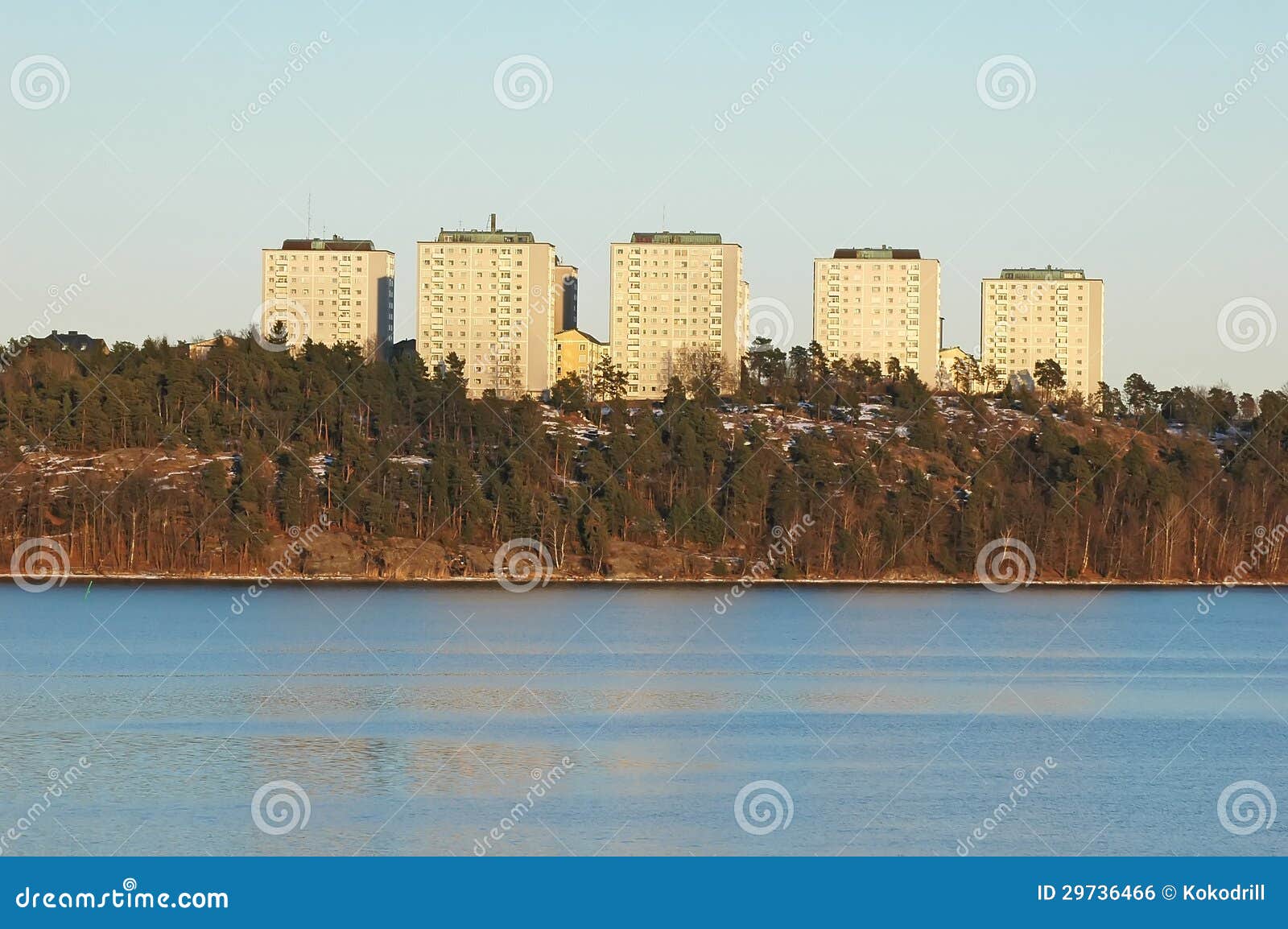 Modern Apartments in Stockholm Stock Photo Image of reflection