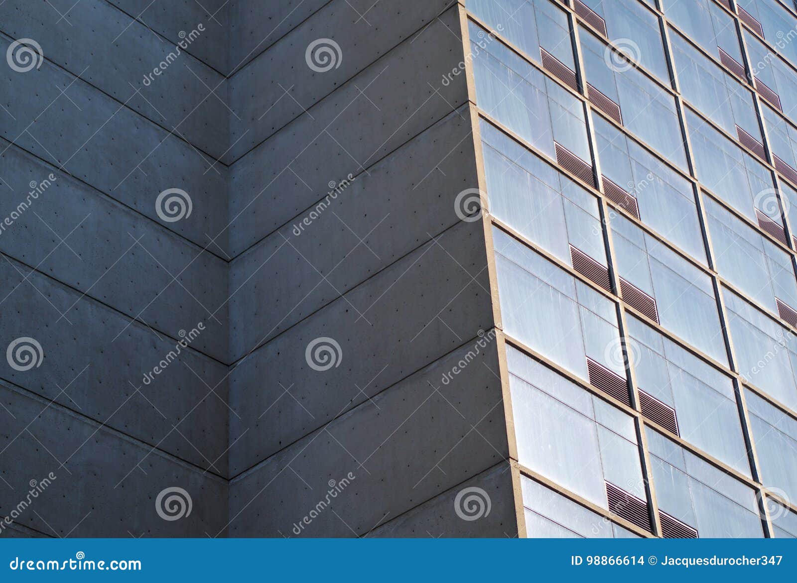 Building Corner Concrete Glass Windows Modern Architecture Skyscraper ...