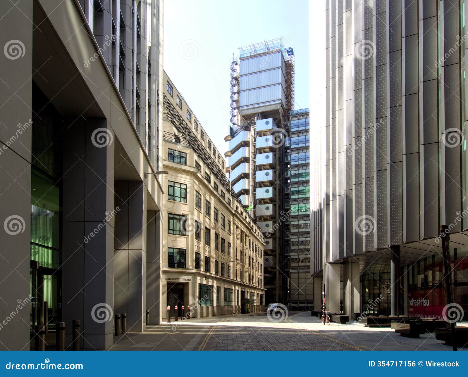 modern architecture in london's financial district.