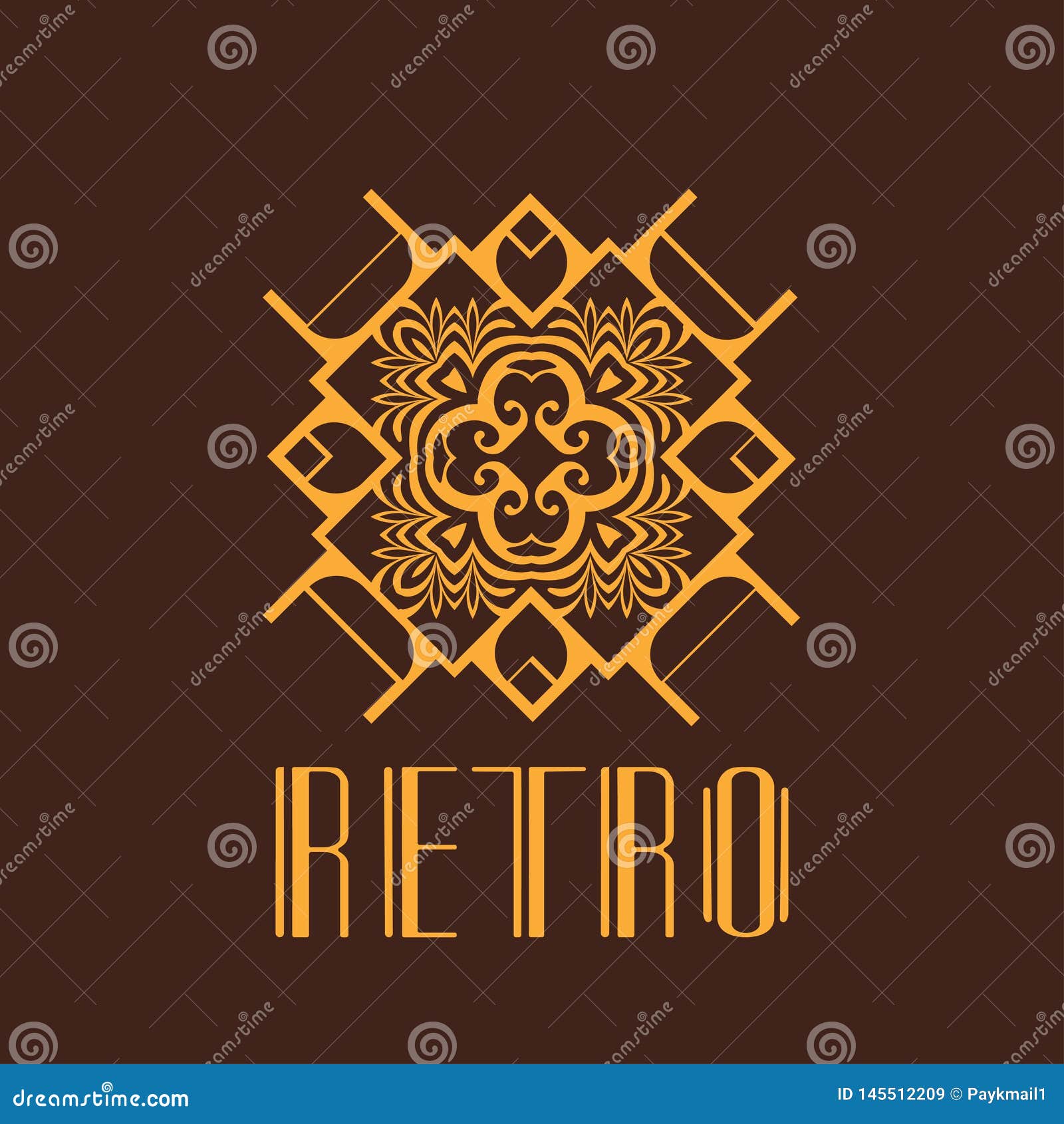 Modern Art Deco Logo stock vector. Illustration of abstract 145512209