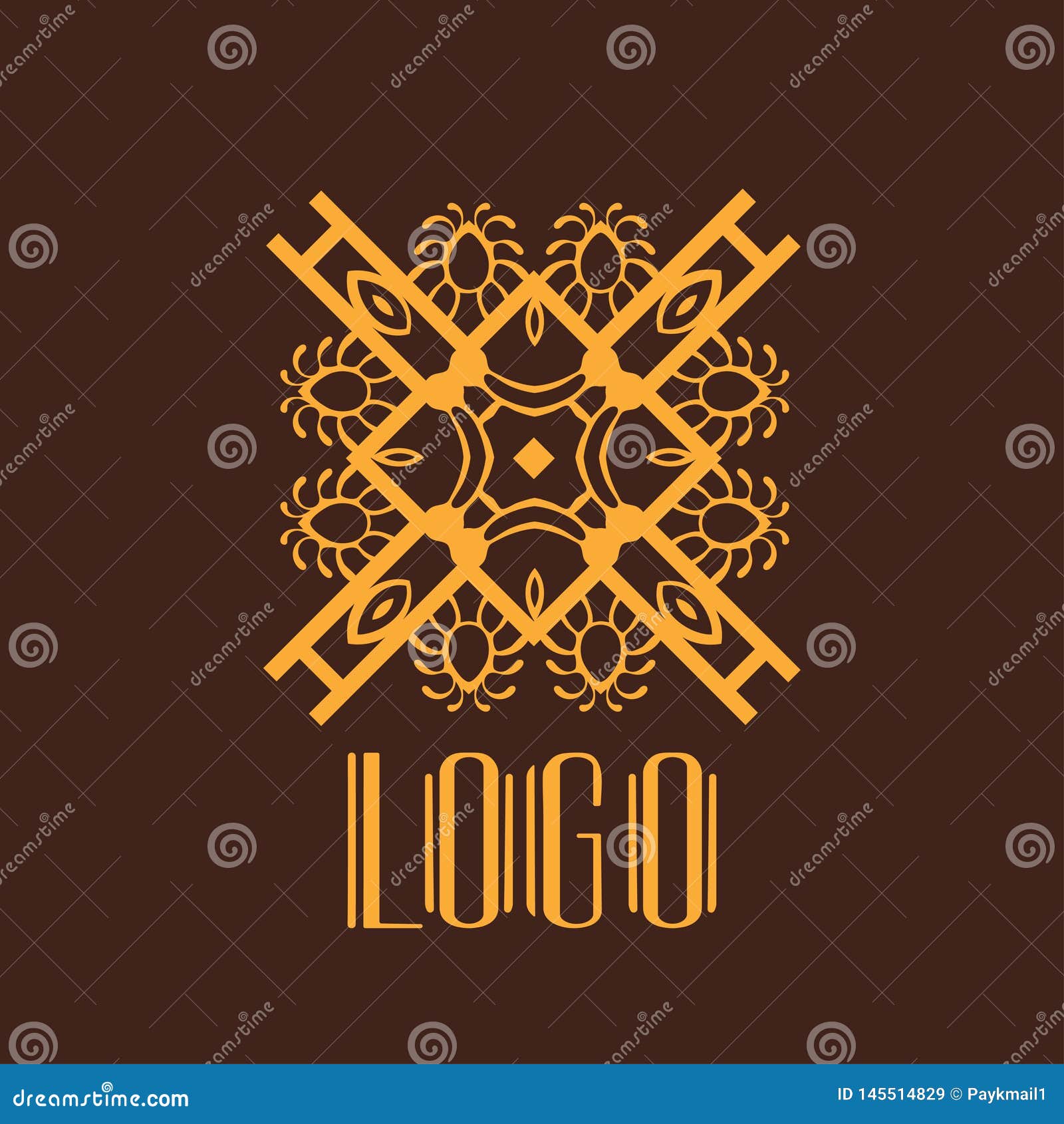 Modern Art Deco Logo stock vector. Illustration of flourish 145514829