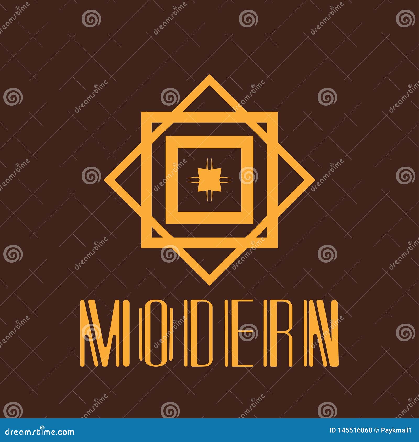 Modern Art Deco Logo stock vector. Illustration of card
