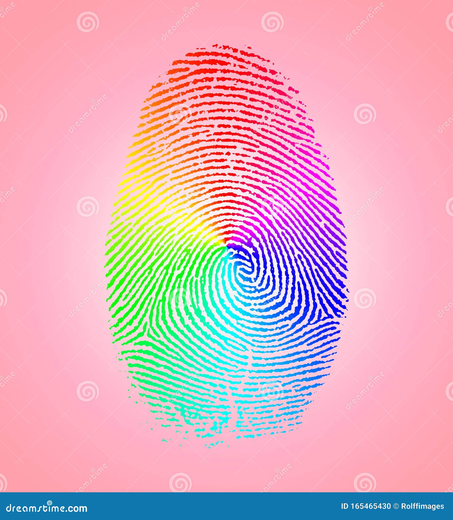 Rainbow Fingerprint Stock Illustration Illustration Of Identification