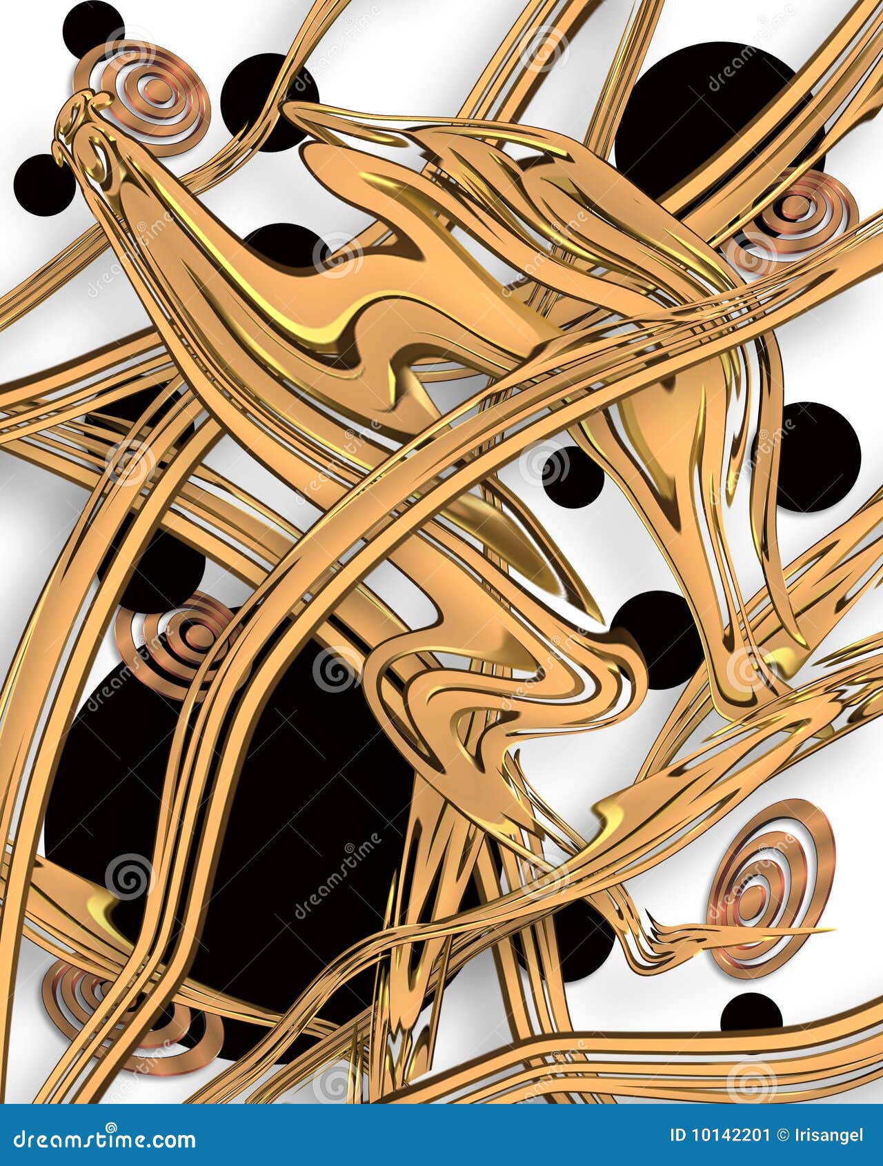 Modern Art Gold And Black Abstract Stock Illustration - Illustration Of  Deco, Modernistic: 10142201