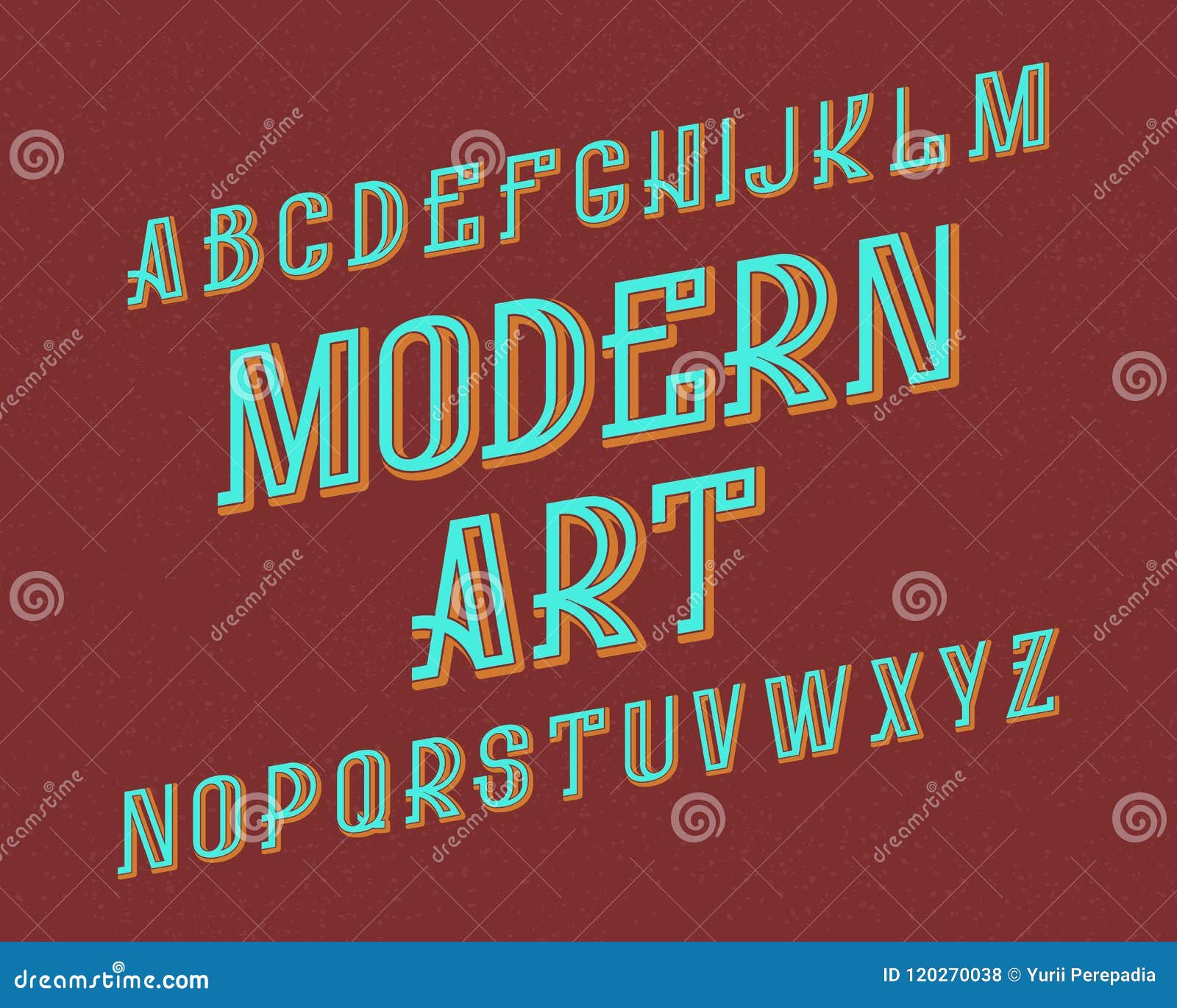 Modern Art Typeface. Retro Font Stock Vector - Illustration of ...