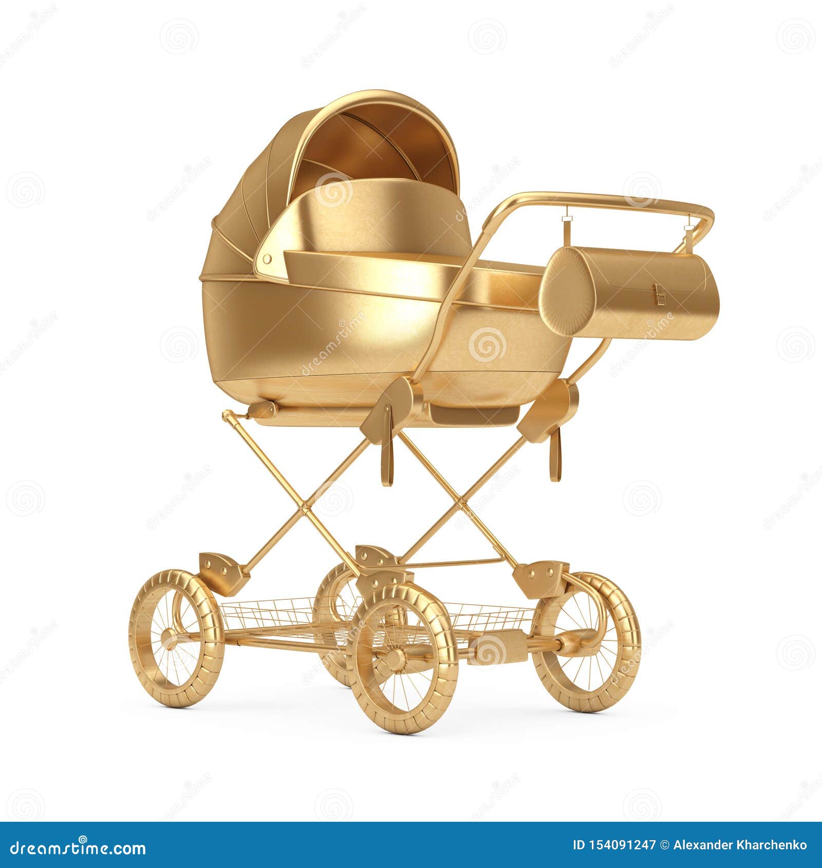 golden baby pram