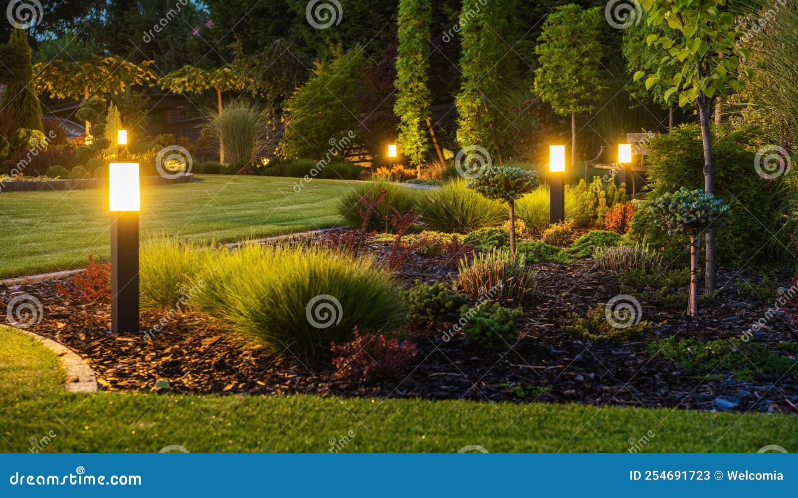 modern backyard outdoor led lighting systems