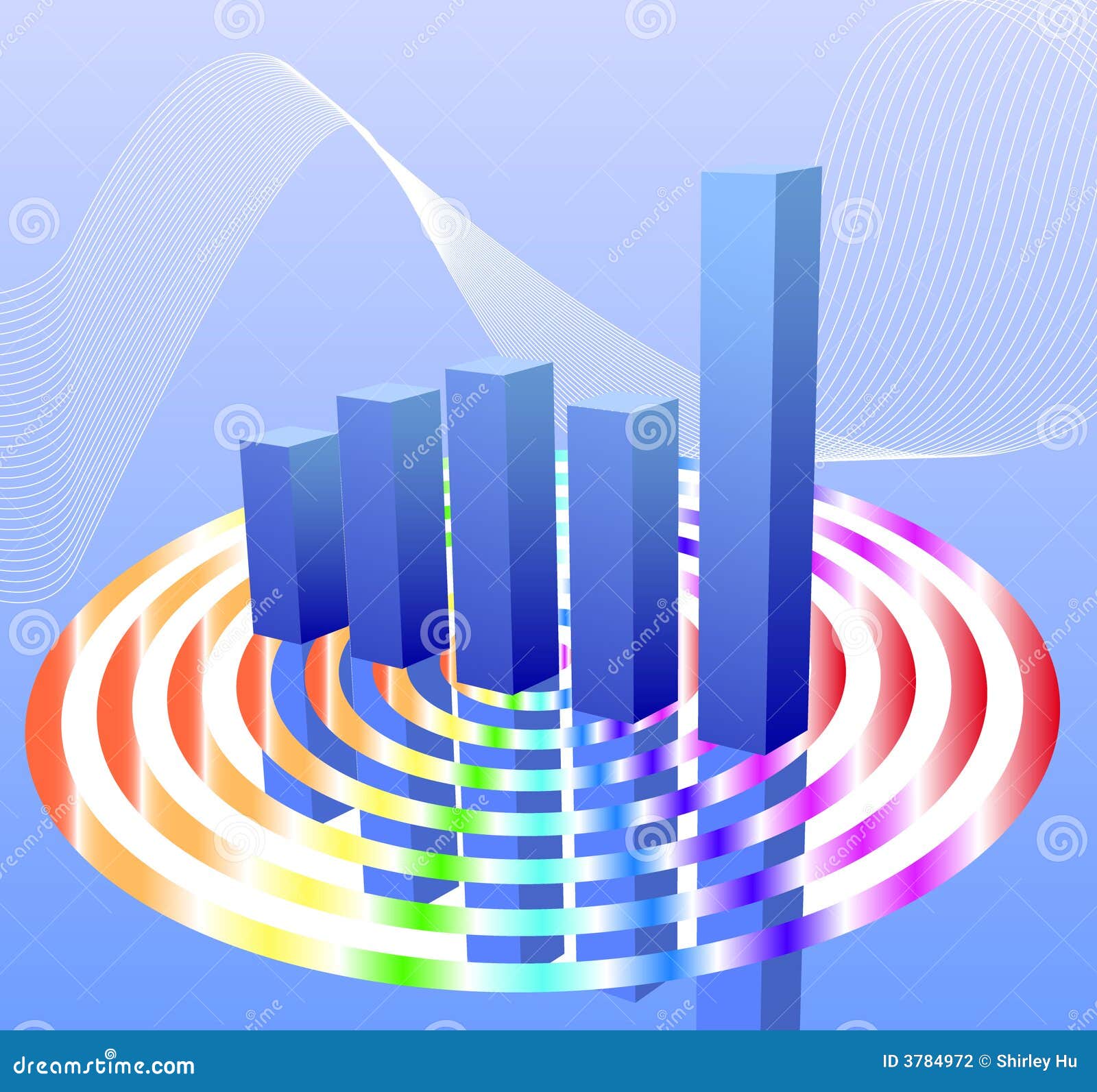 Modern Bar Chart stock vector. Illustration of diagram - 3784972