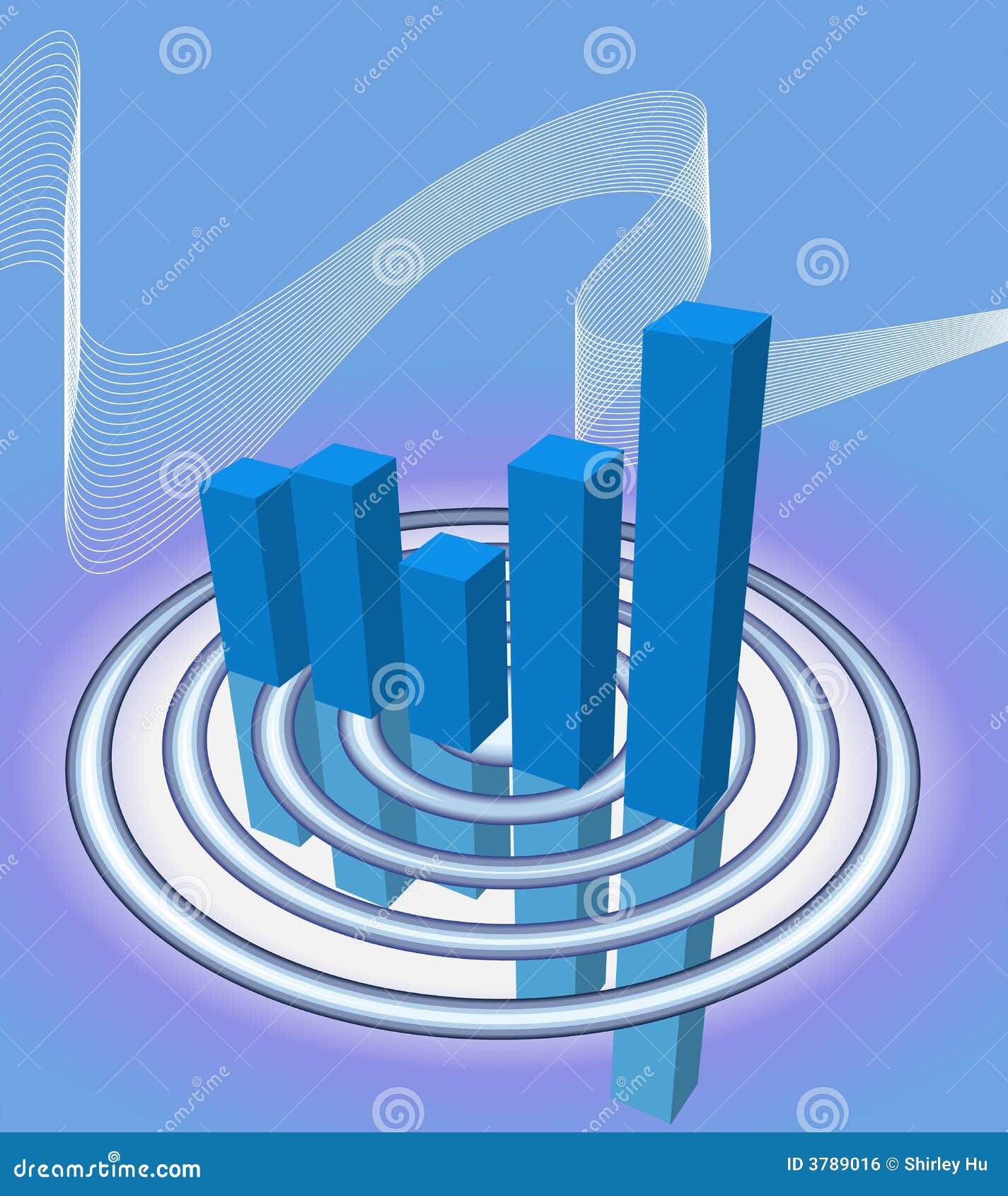 Modern Bar Chart stock vector. Illustration of economy - 3789016