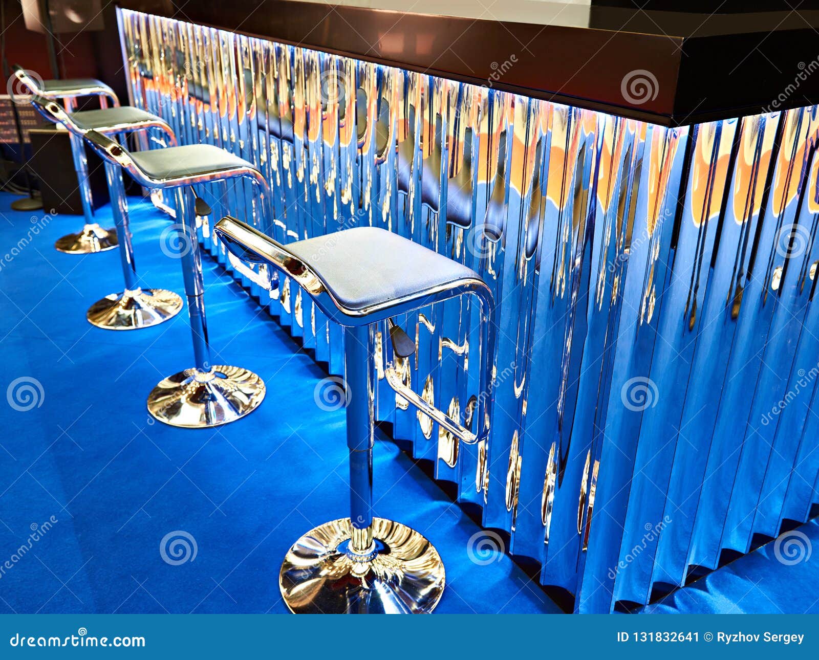 Modern Bar Stools Stock Image Image Of Mirror
