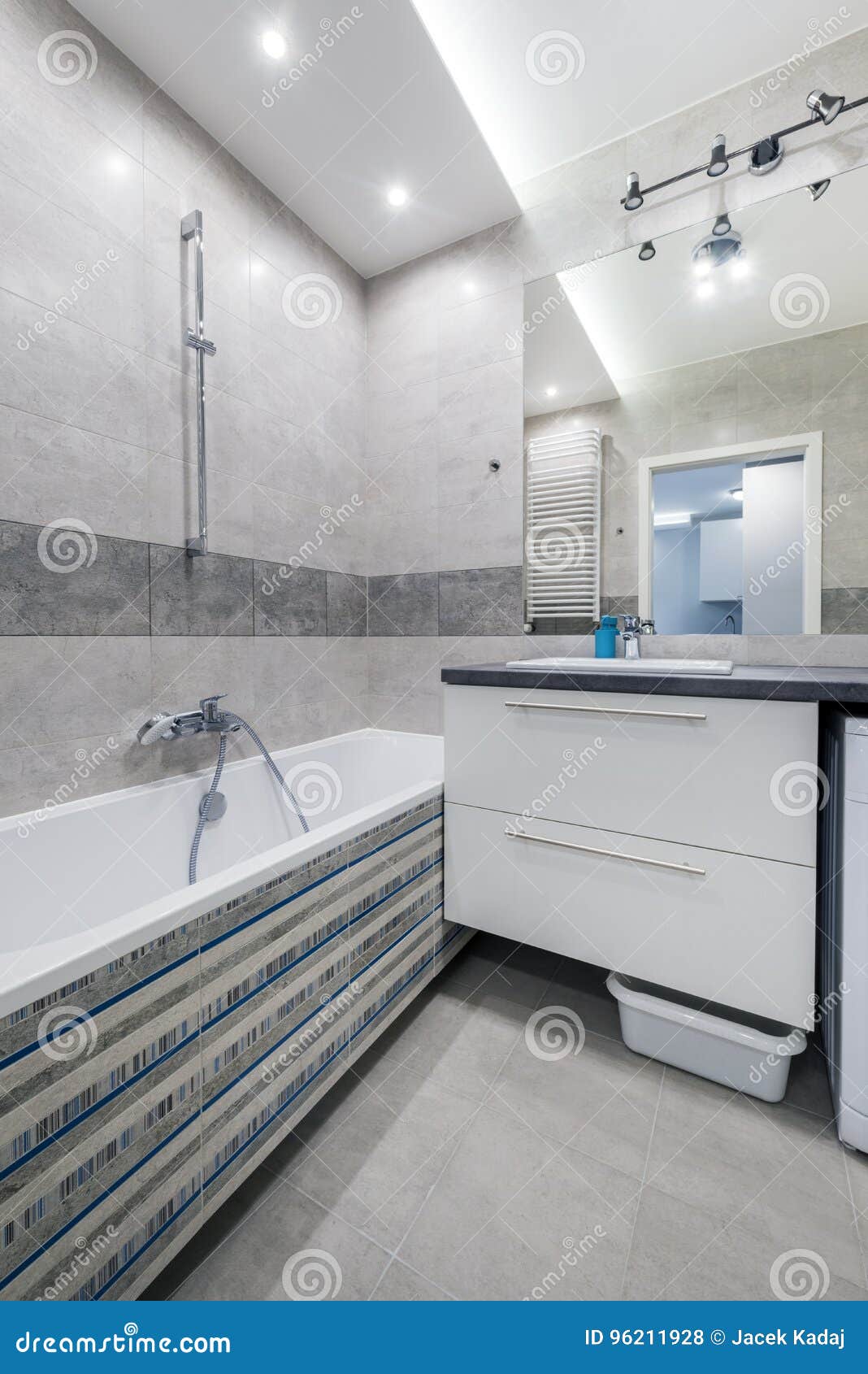 Modern Bathroom in Bright Colors Stock Photo Image of house, light