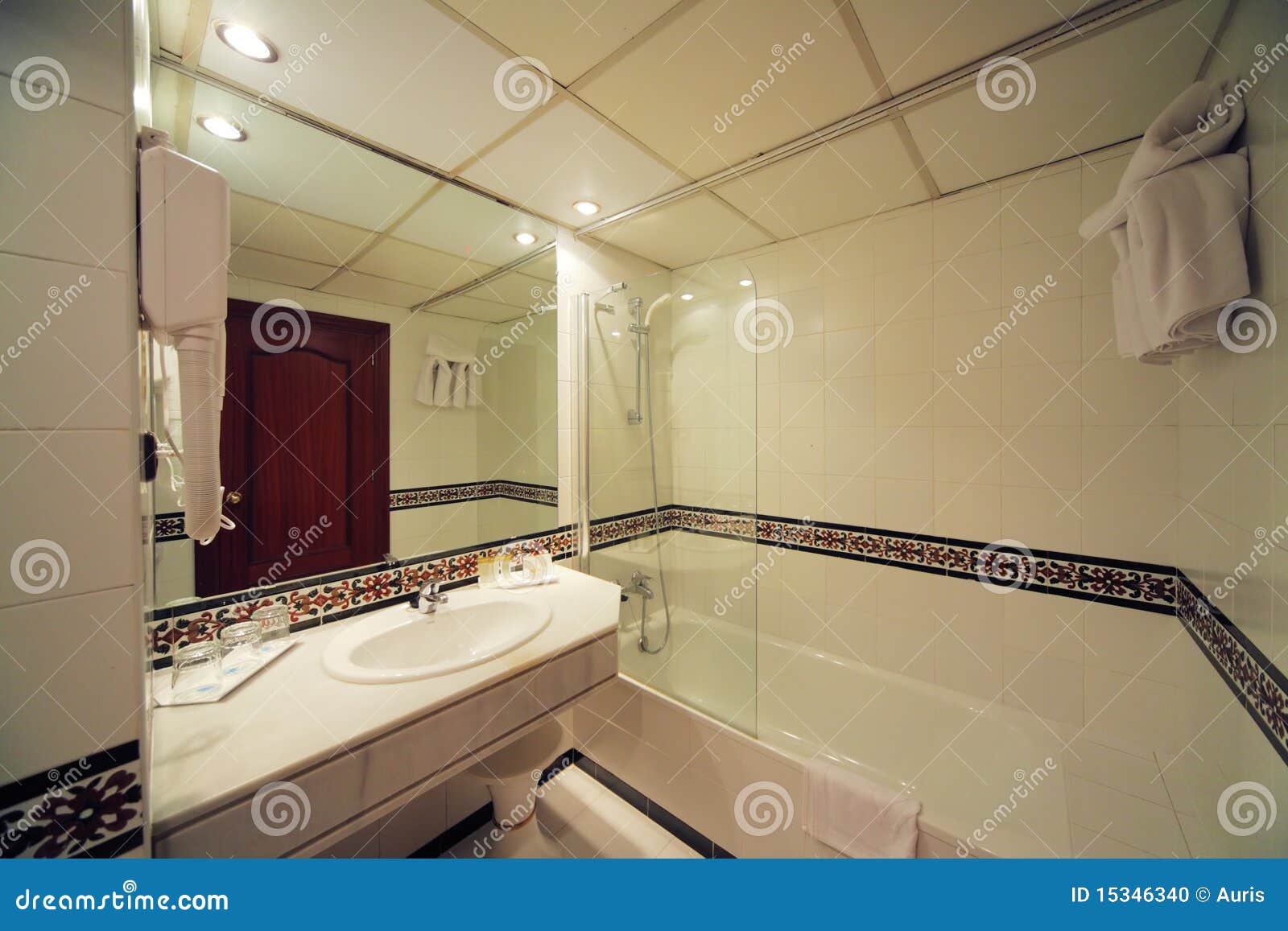Modern bathroom interior stock photo. Image of house - 15346340