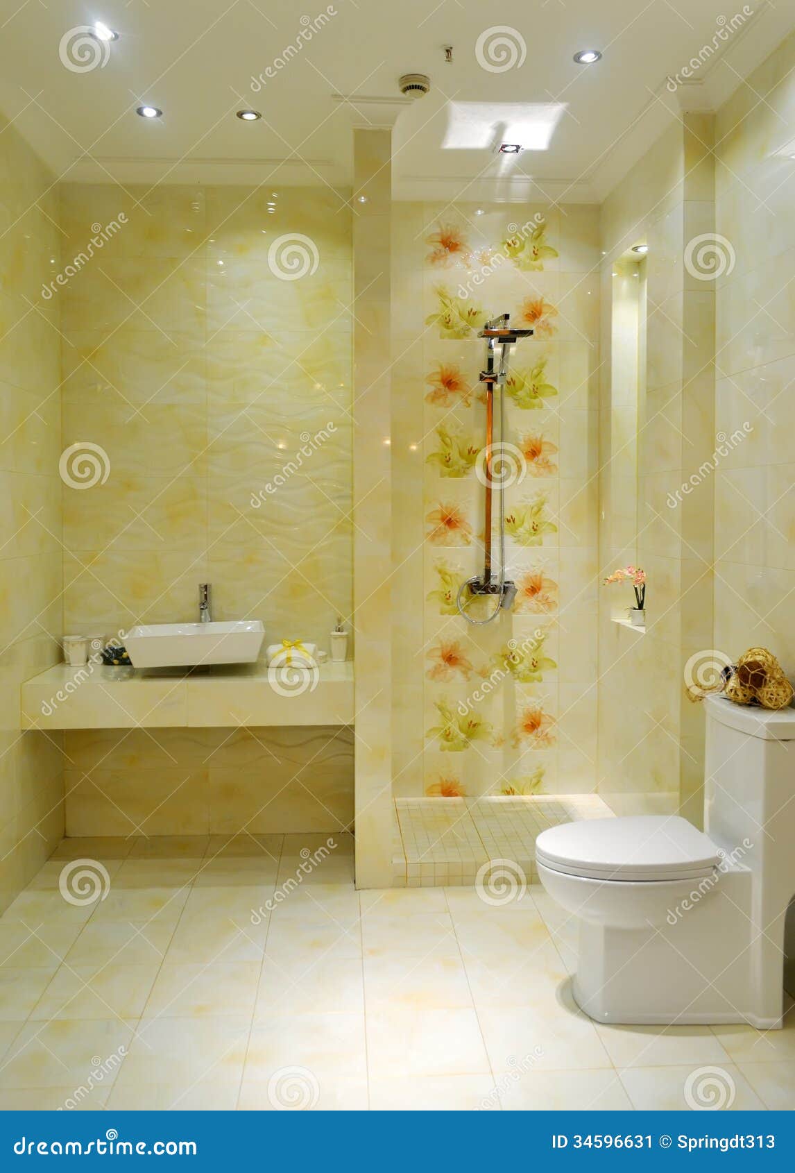 Modern bathroom stock image. Image of home, beautiful 34596631